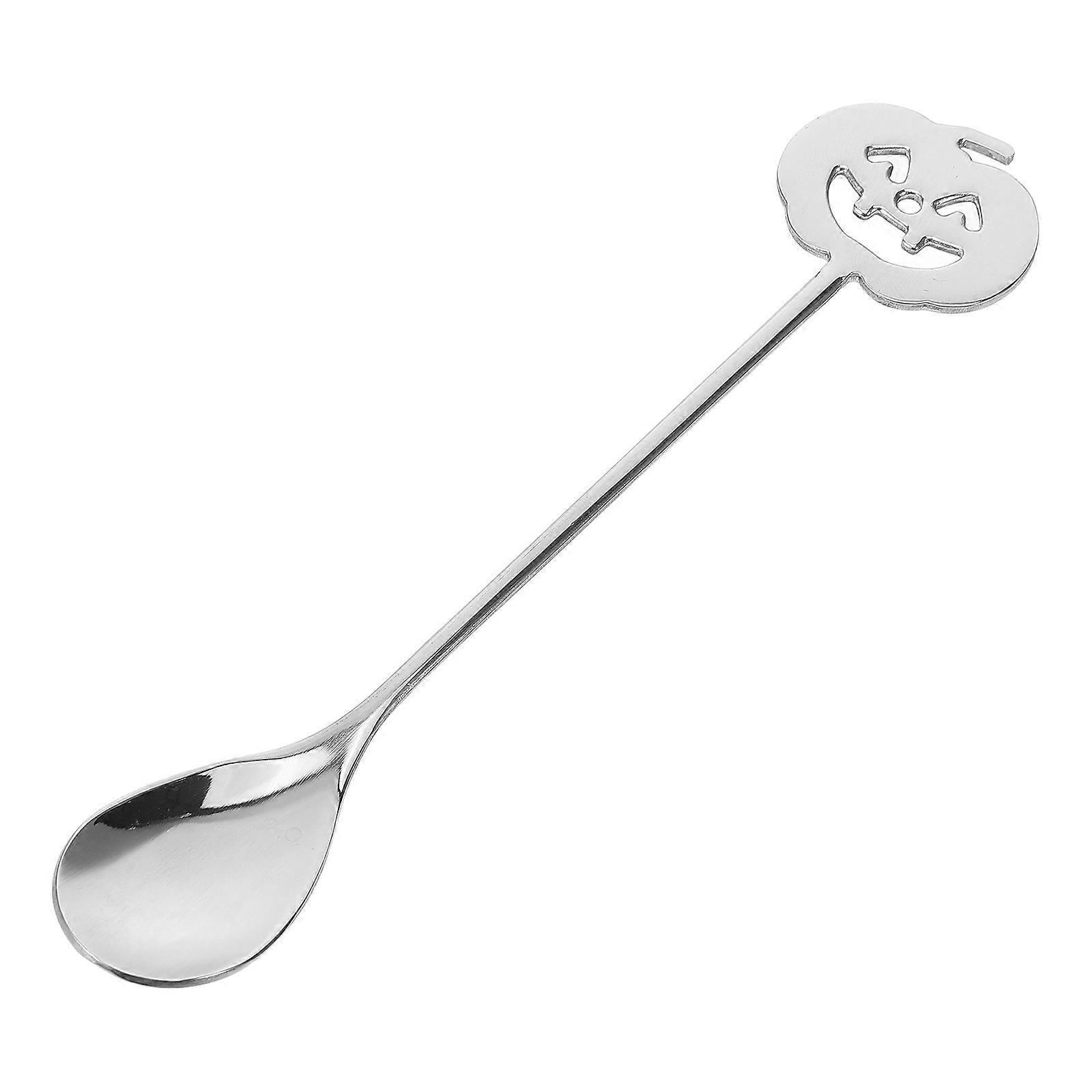 Stainless Steel Creative Pumpkin Head Mixing Spoon for Coffee, Desserts, and Cocktail Stirring – Party & Home Bar Accessory
