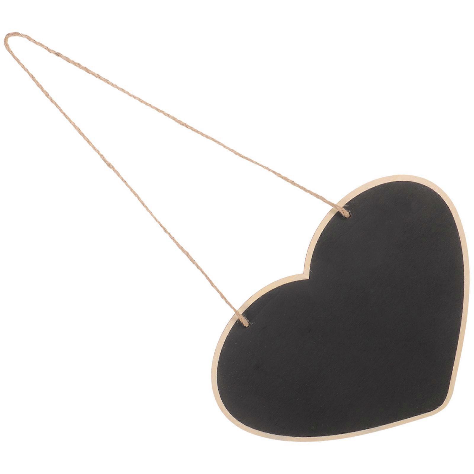 Heart Shaped Erasable Wooden Chalkboard Sign for Door Hanging – Reusable Memo Board for Home, Parties & Events Decoration