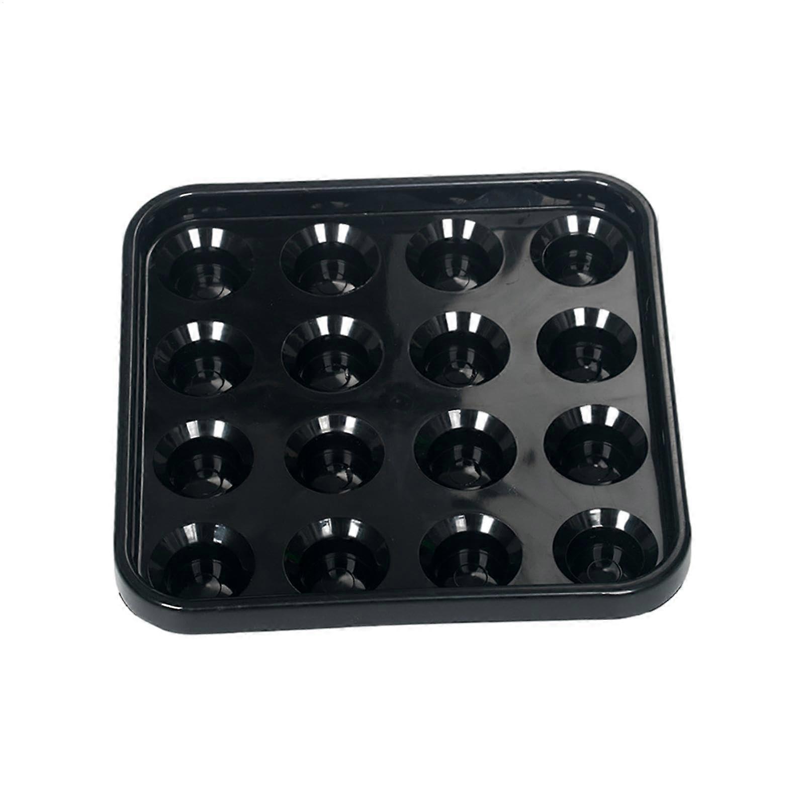 ABS Billiard Ball Bowl Practical Storage Tray for 16 Balls, Black