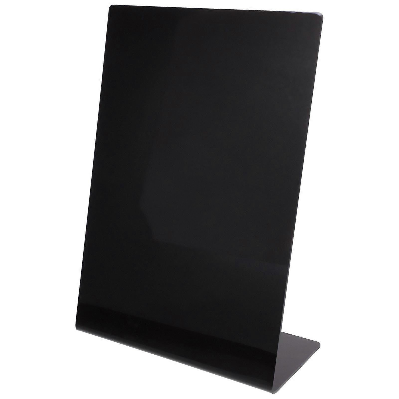 Acrylic Chalkboard Sign with Stable Base Small Tabletop Message Board for Home, Office, and Cafe Reusable Writable Board for Notes and Menus
