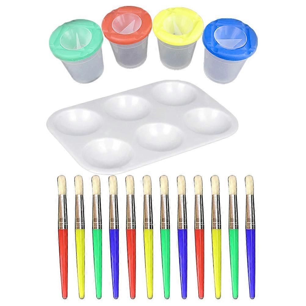 Portable Professional Paint Brush Kit with Durable Bristle and Nylon Brushes for Oil, Watercolor, Gouache, and Craft Art Projects