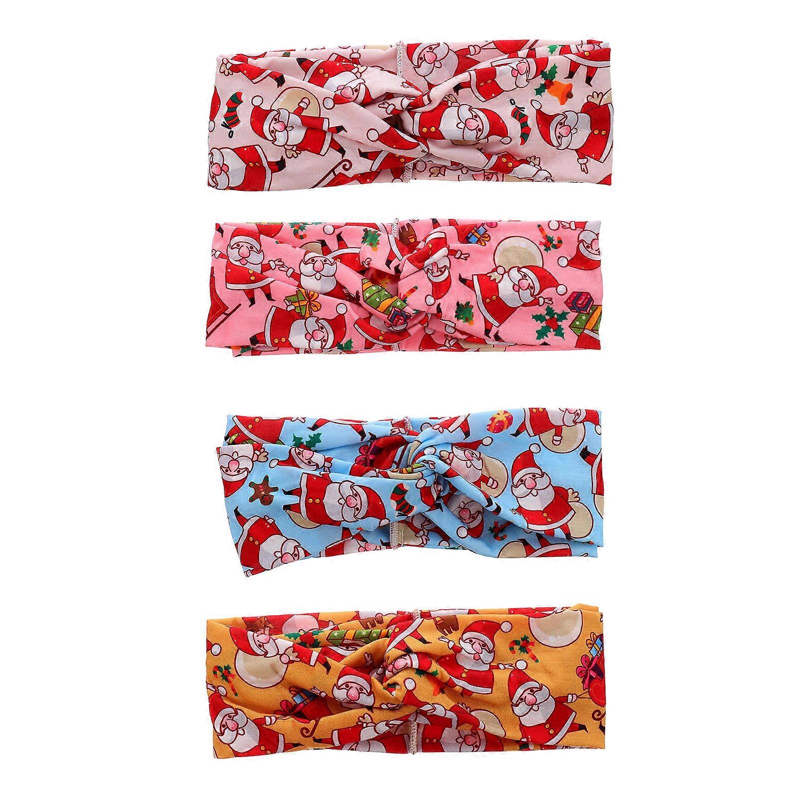 Headbands For Women's Hair Knotted Headbands Elastic Fabric Sports Enthusiasts 4Pcs
