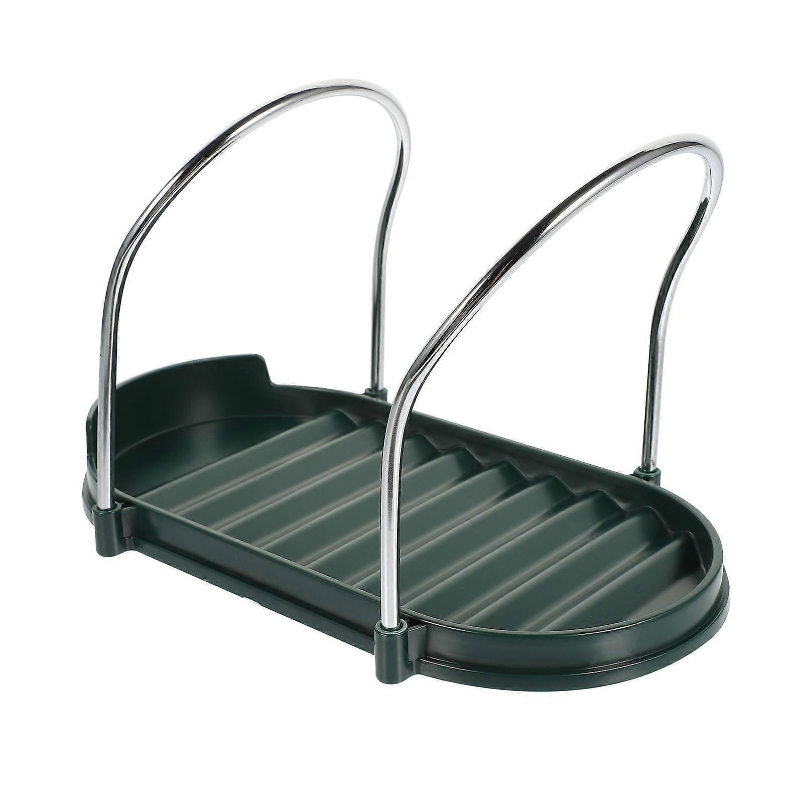 Kitchen Pot Lid Rack Organizing Household Design Green 21X14X11.3CM 1Pack