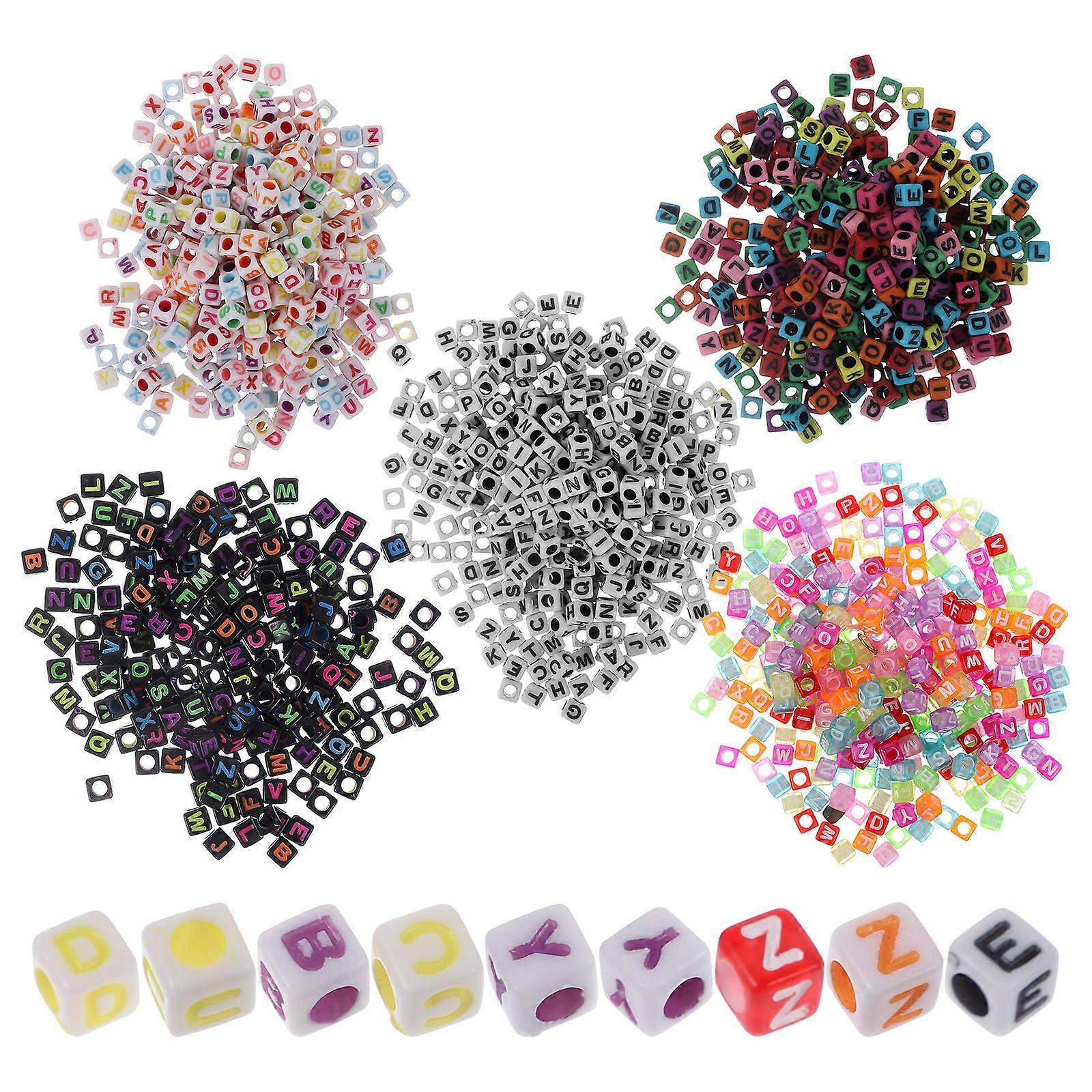 Letter Charms for Jewelry Making Multi-Use Loose Beads Acrylic Cube present Making Artists 0.60X0.60X0.60cm 1 Set