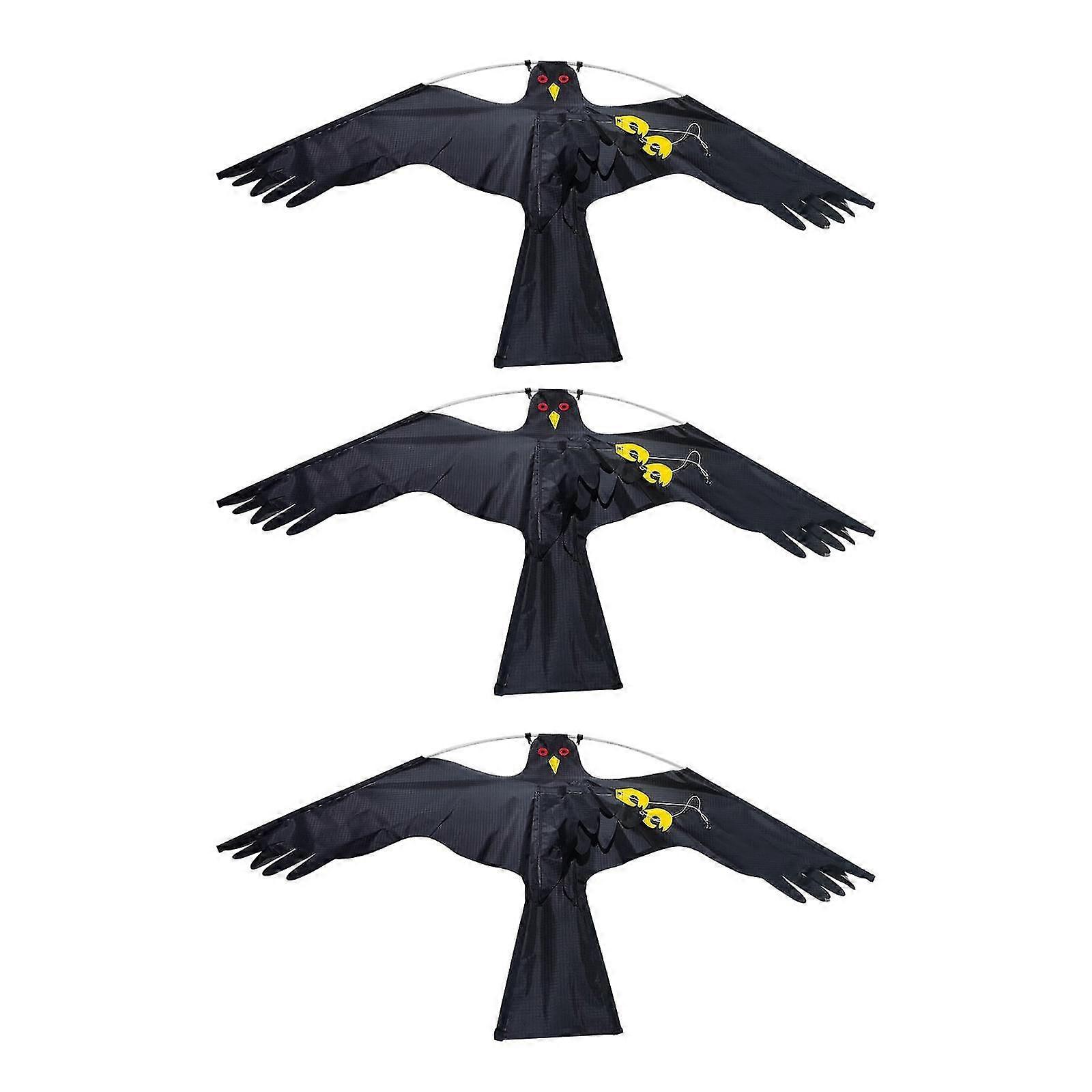 3 Pieces Large Flying Hawk Kite Bird Repeller Pigeon Decoy Weed Pest Control