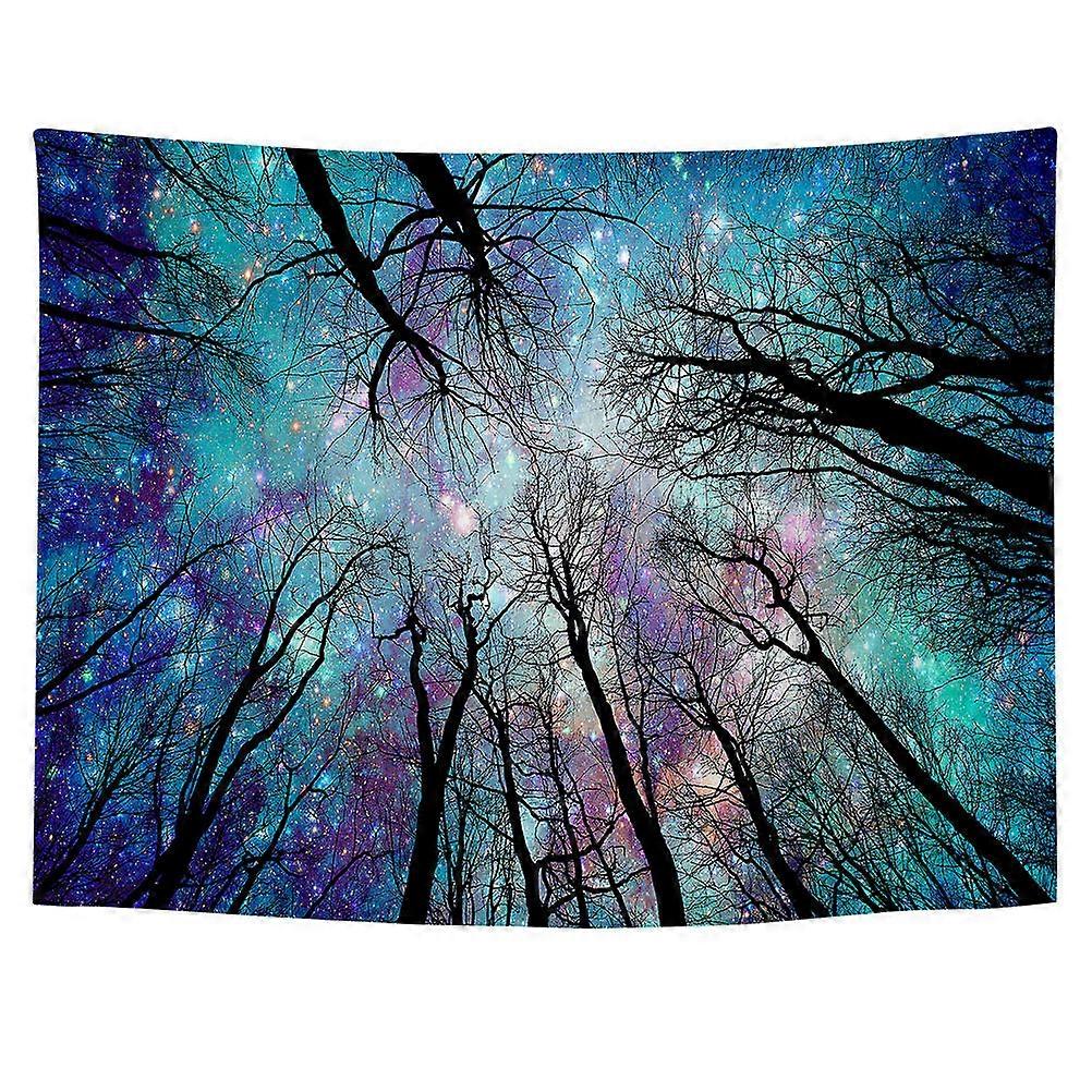 Wall Decor Hanging Creative Tapestry Scenery Background For Living Room 150x130cm Blue Short Plush 1Pack