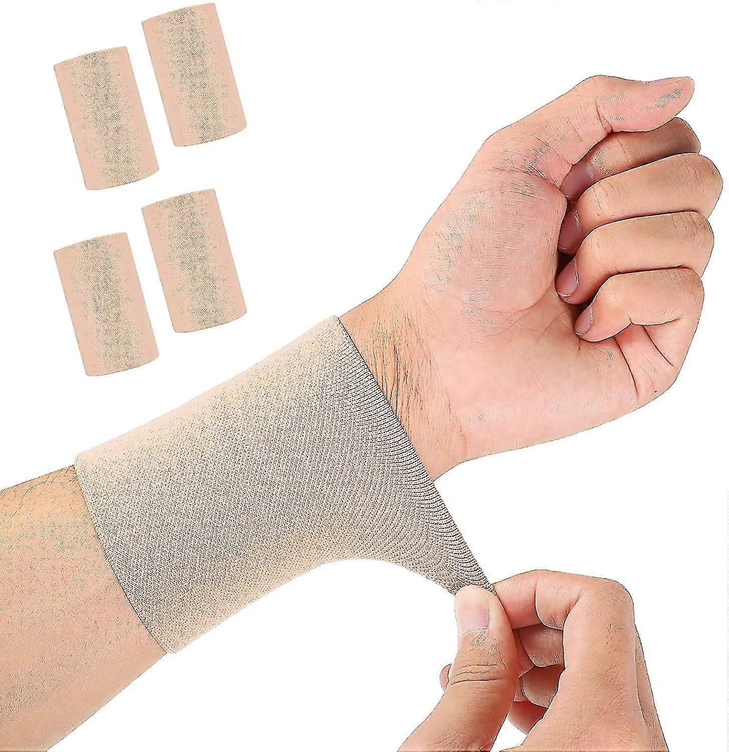 Island 2 Pairs Compression Wrist Sleeve Compression Wrist Brace Wrist Supports Wrist Wraps Elastic Wristbands For Men A