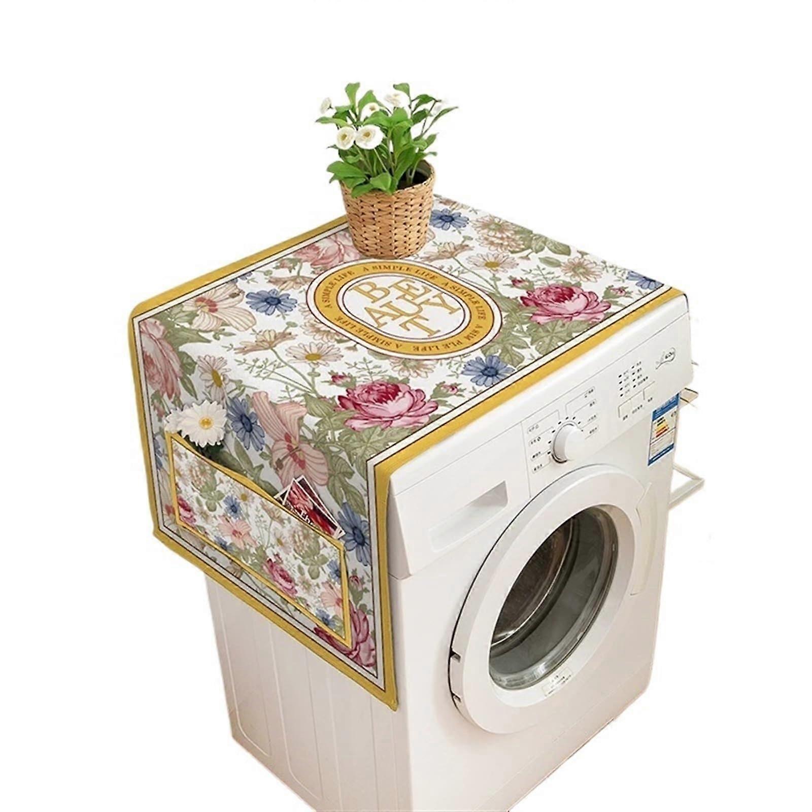 Washing machine cover, waterproof dustproof protection, washing machine protector (Color: A, Size: M 45 X 140cm)