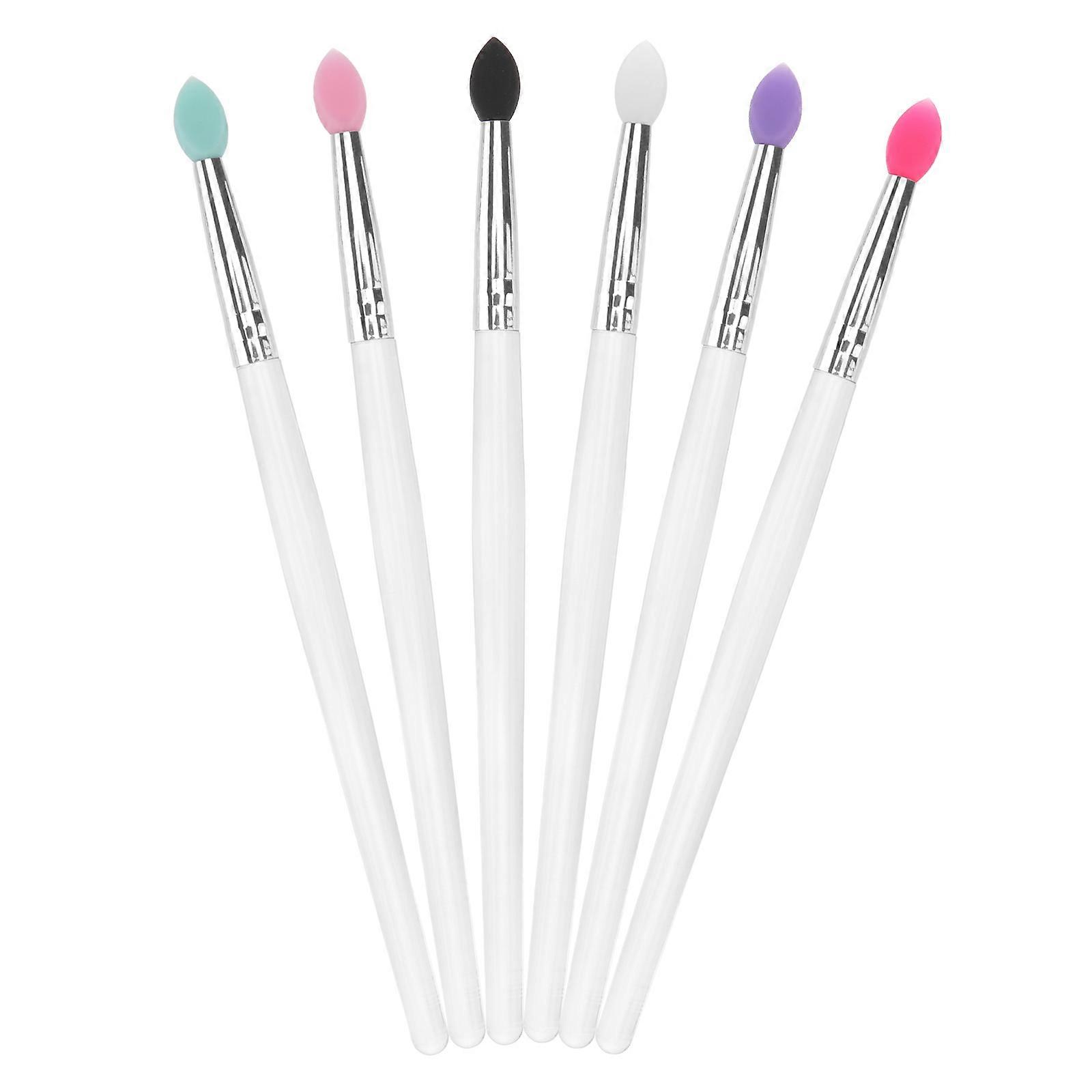 Makeup Applicators Eyeshadow Silicone Eye Shadow Brush Practical Tool 6Pcs For Home And Office Use