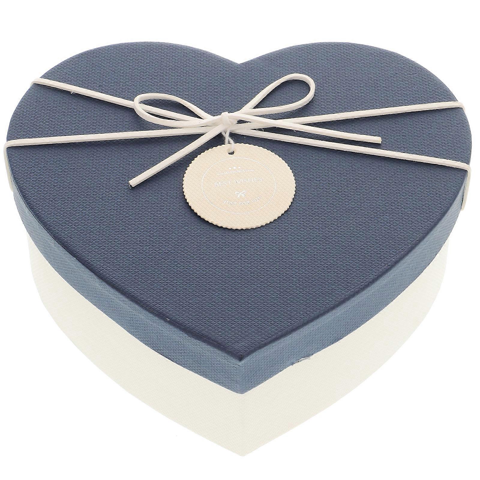 Heart-Shaped Cardboard Box For Flowers Candy Other Items Hardboard 18x16x7CM 1Pack