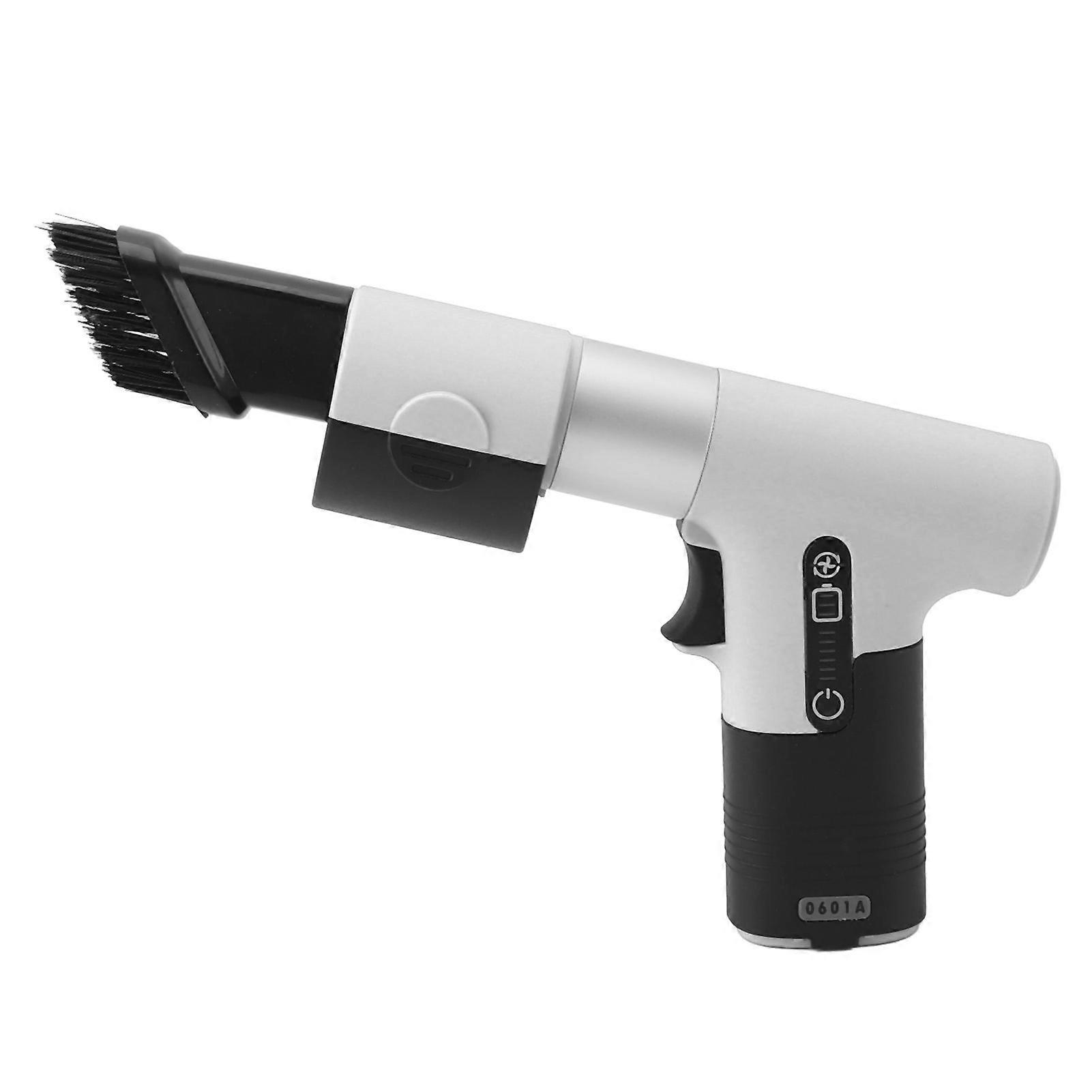 Aspiratore elettrico ad aria soffiante a doppio scopo 120000 giri/min 3000mAh 3 marce regolabili con 2 ugelli Spolverino ad aria senza fili per computer auto grigio