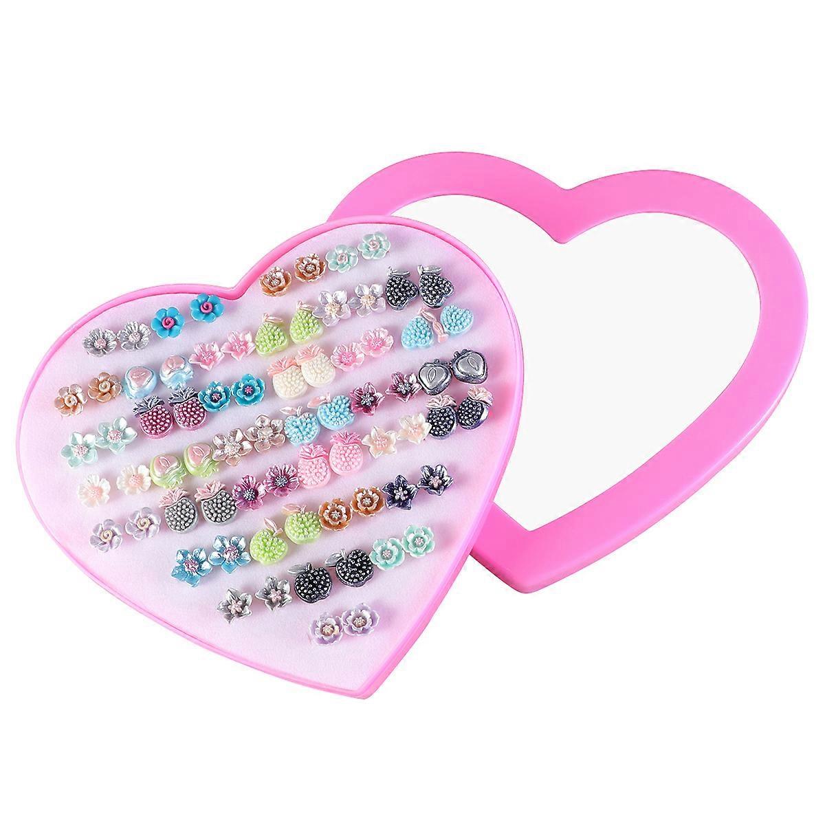 Earring Sets for Women Plastic Love Boxed Ear Rings Set Hypoallergenic Daily Use 36Pairs