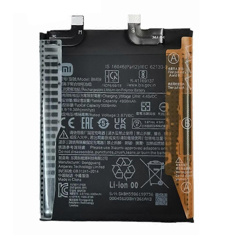 For Xiaomi 11T 5G 3.85V 4900mAh Rechargeable Li ion Battery Assembly Part (Encode: BM59)
