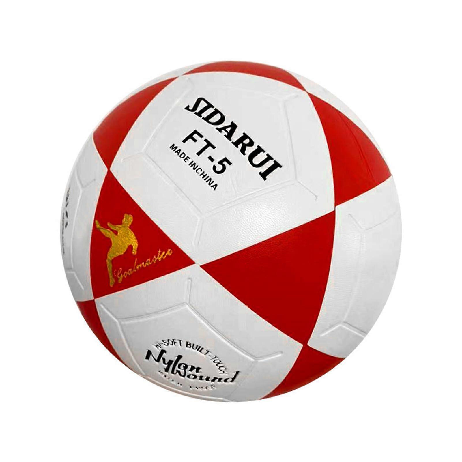 Größe 5 Erwachsenenfußball mit außergewöhnlicher Luftspeicherung PVC Standard Training Fußball Weiß Rot