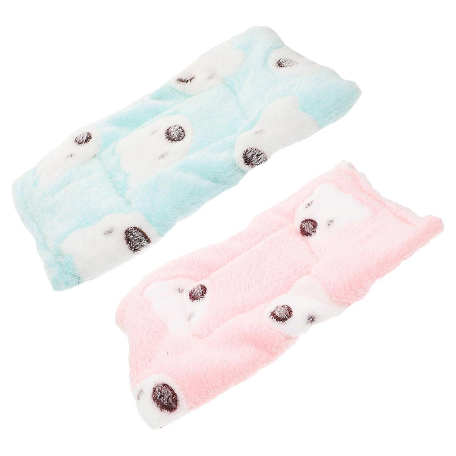 Guinea Pig Warm Mat Small Pets Rectangular Cage Green 2pcs