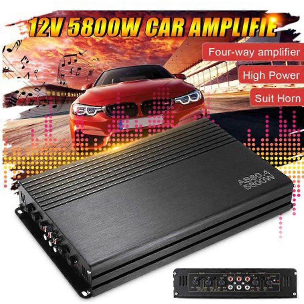 Car modified four-way amplifier 4-channel high-power amplifier AB80.4 amplifier 5800W car amplifier