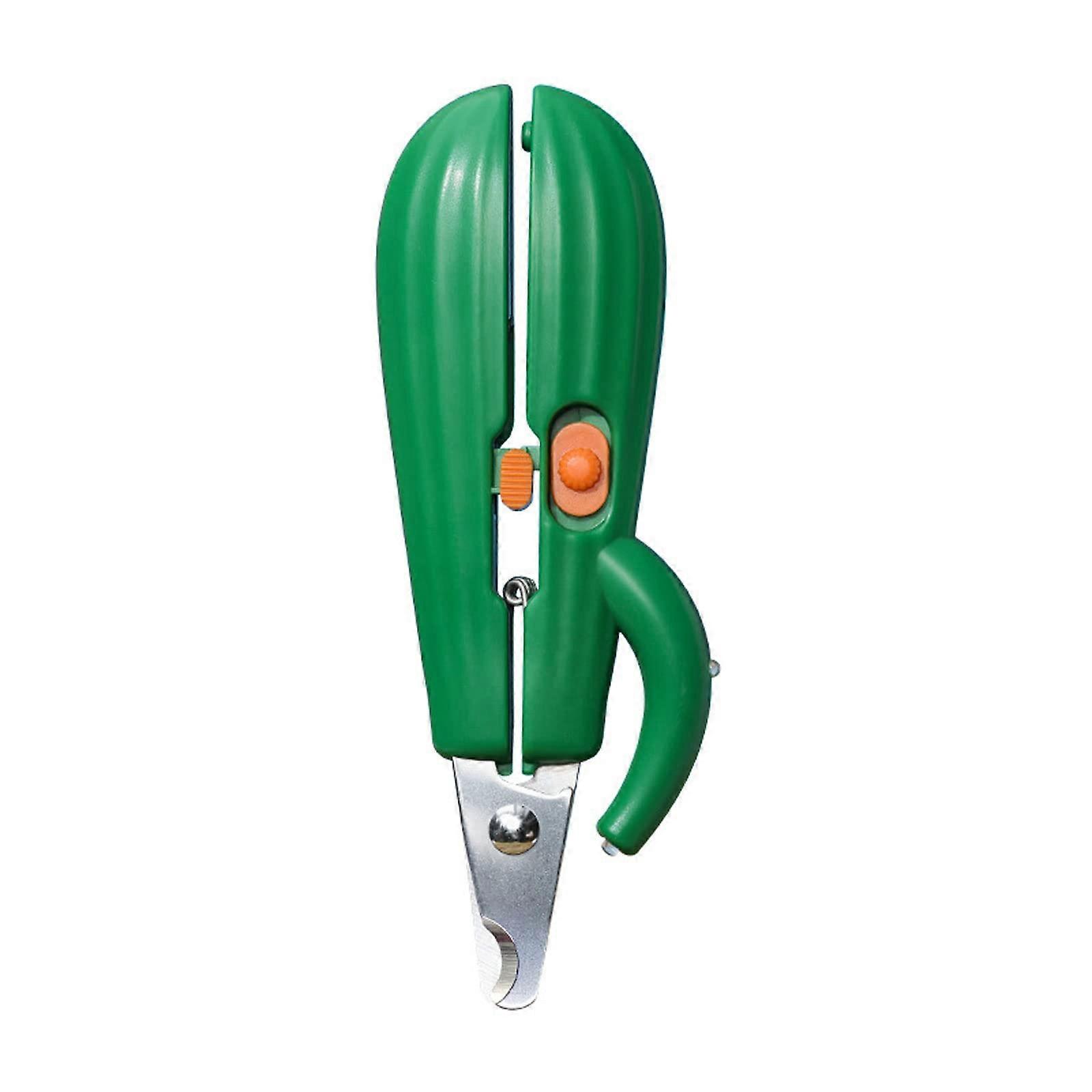 Dog groomer, claw, toenail, portable LED scissors, pet care, with file green