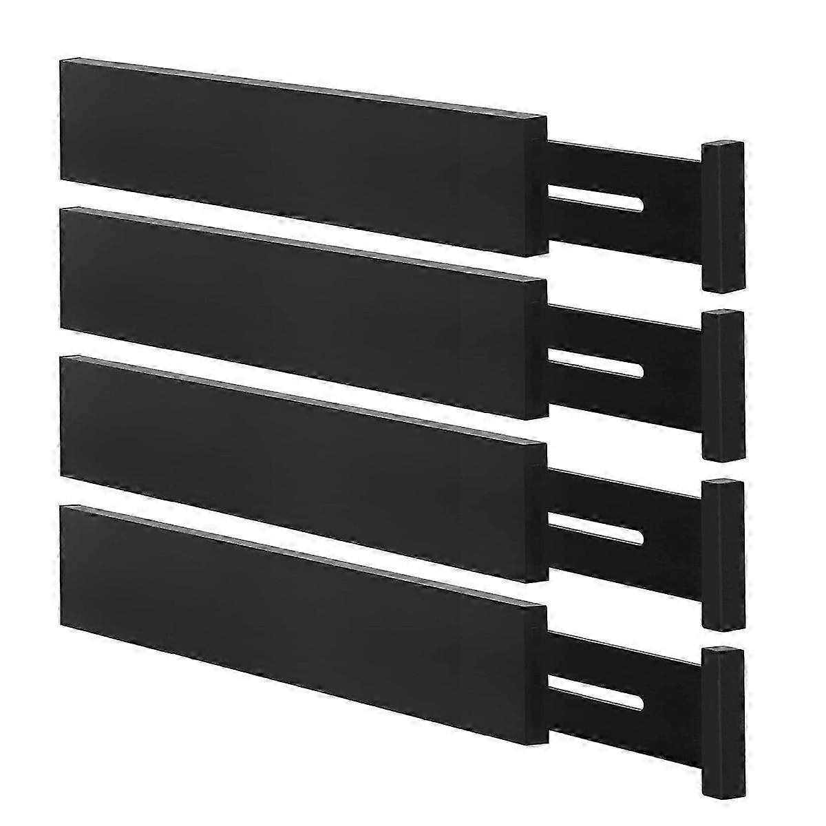 Bamboo kitchen drawer organizer with adjustable dividers