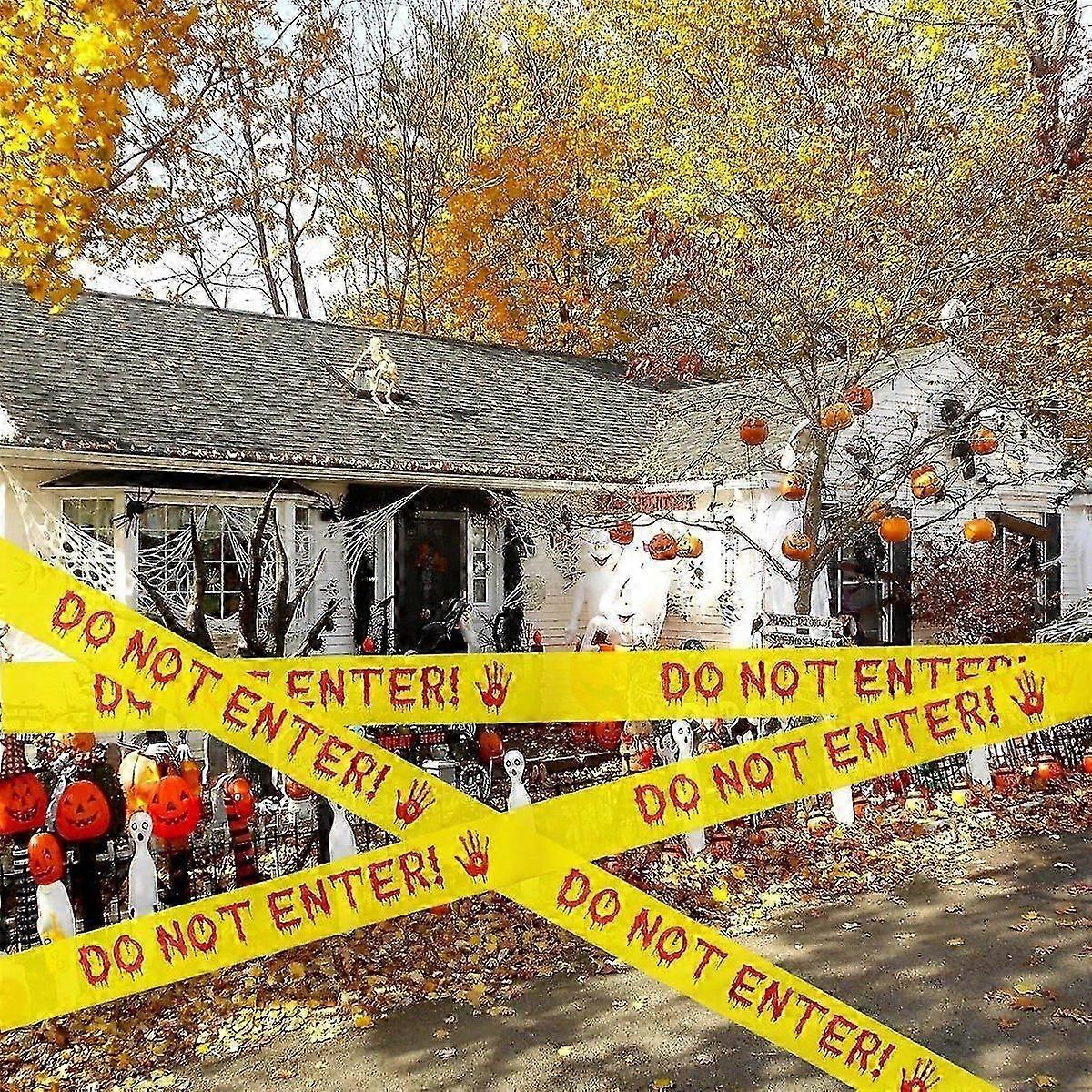 2Pcs Halloween Decorations Caution Tape, 4.8CM x 25M