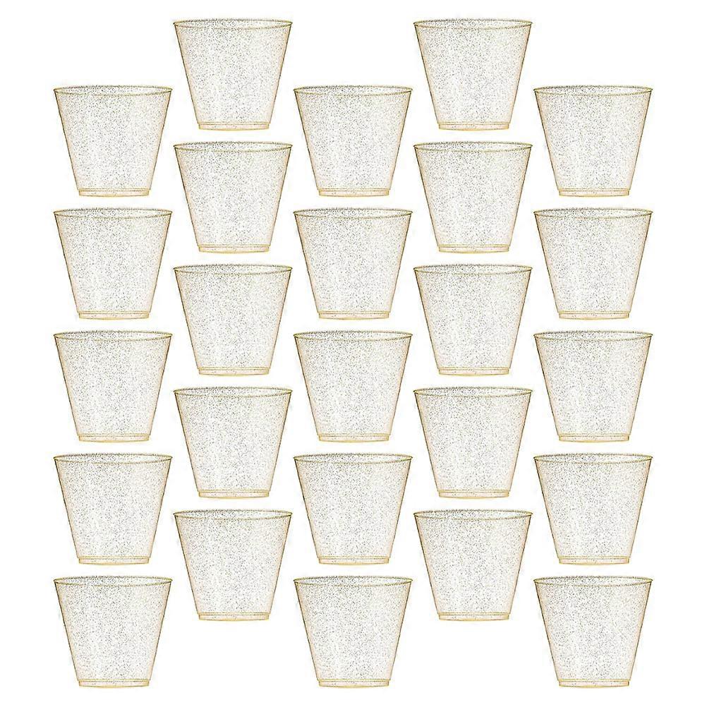 Fancy Cups Disposable Sturdy Structure Christmas Party Events Drinking Cups 270ml 25Pcs