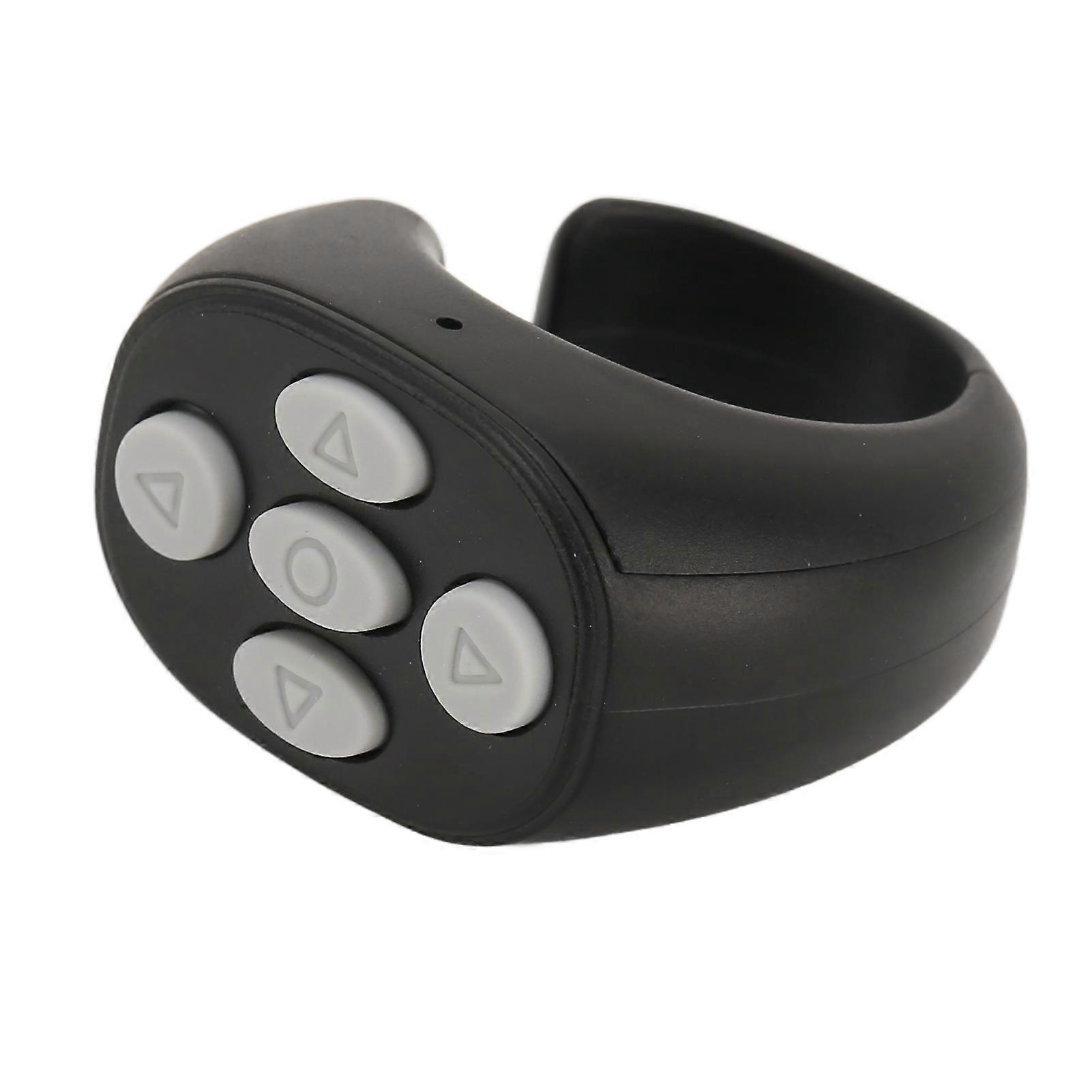 Bluetooth Remote Control Multi Function Ring Design Wireless Phone Selfie Shutter for Home Black 
