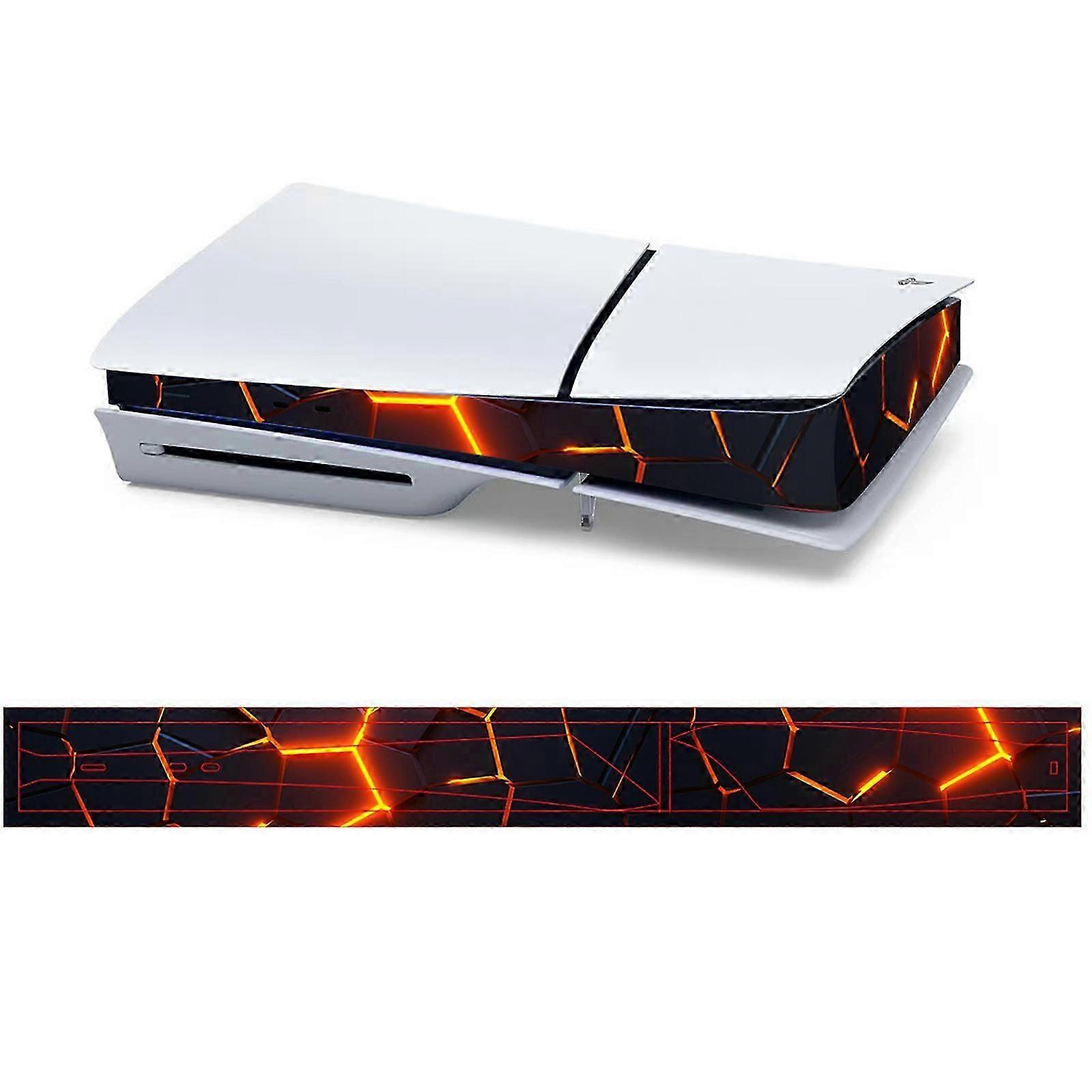 for PS5 Slim Edition Host Middle Strip, for PS5 Slim Console Skin Cover Sticker