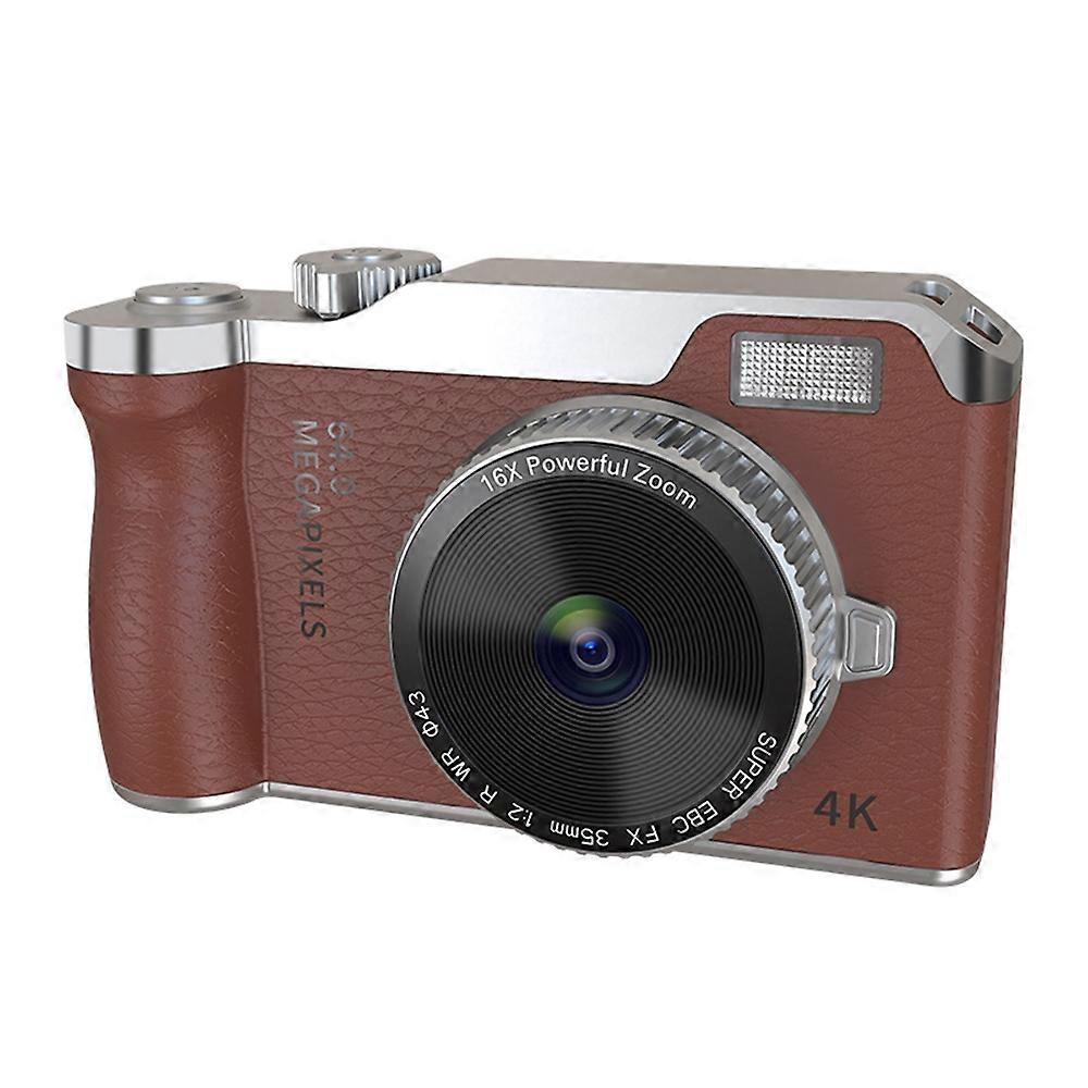 Y01 2.4 Inch IPS Screen Retro Digital Camera CCD 16X Digital Zoom HD Dual Lens Video Recorder, with 