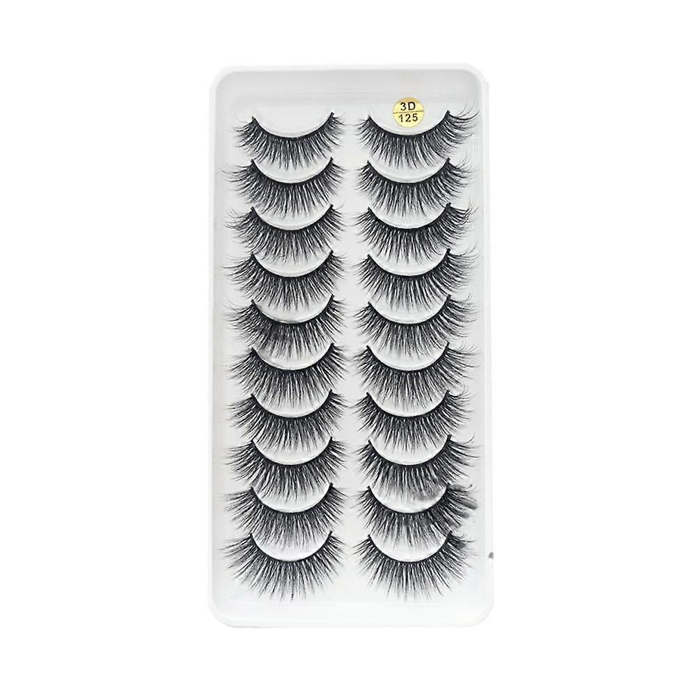 False Eyelashes for Natural Look, Easy Application & Reusable Design - 10 Pairs