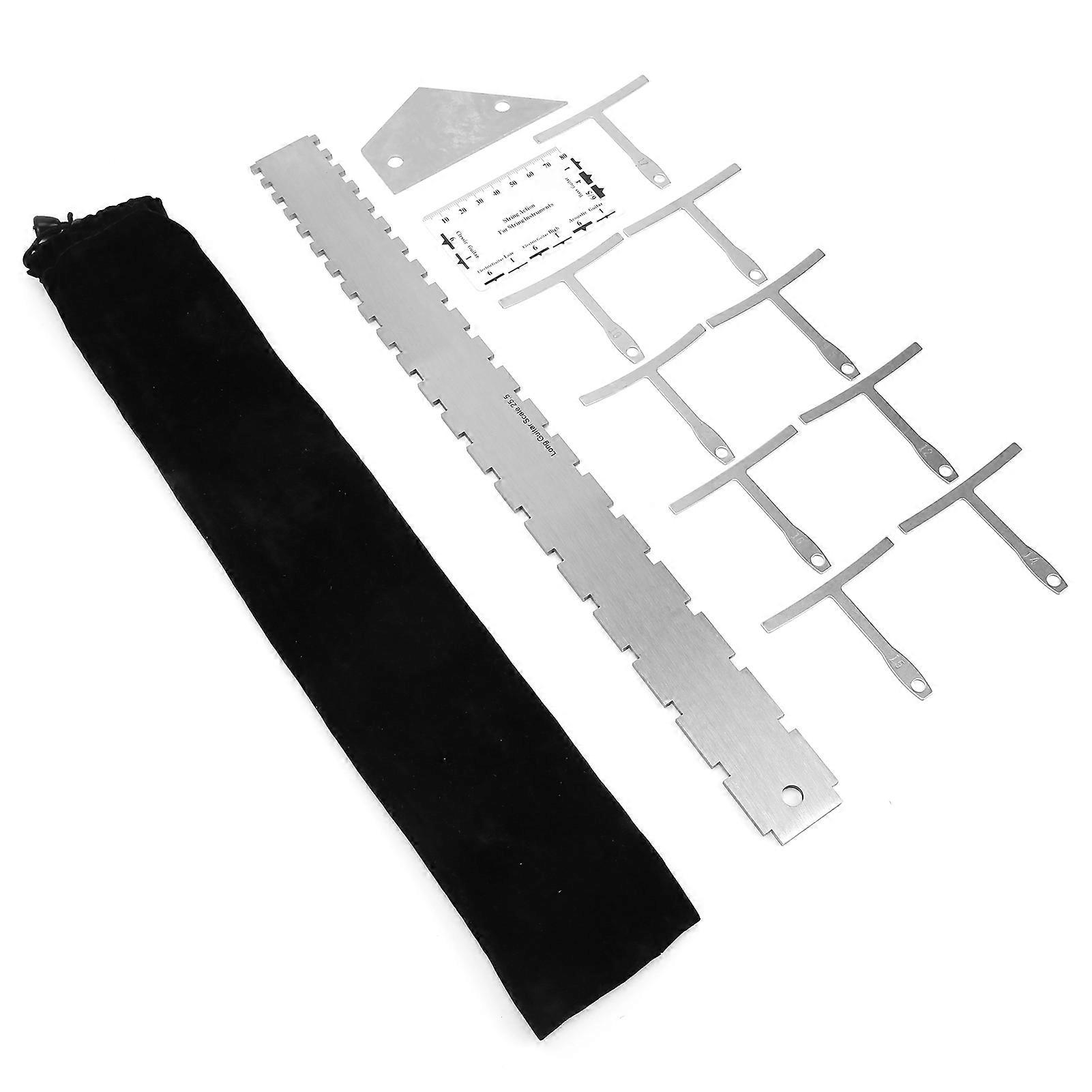 Guitar Ruler MultiFunction Measuring Tools Gauge Set for Maintaining Adjusting Strings