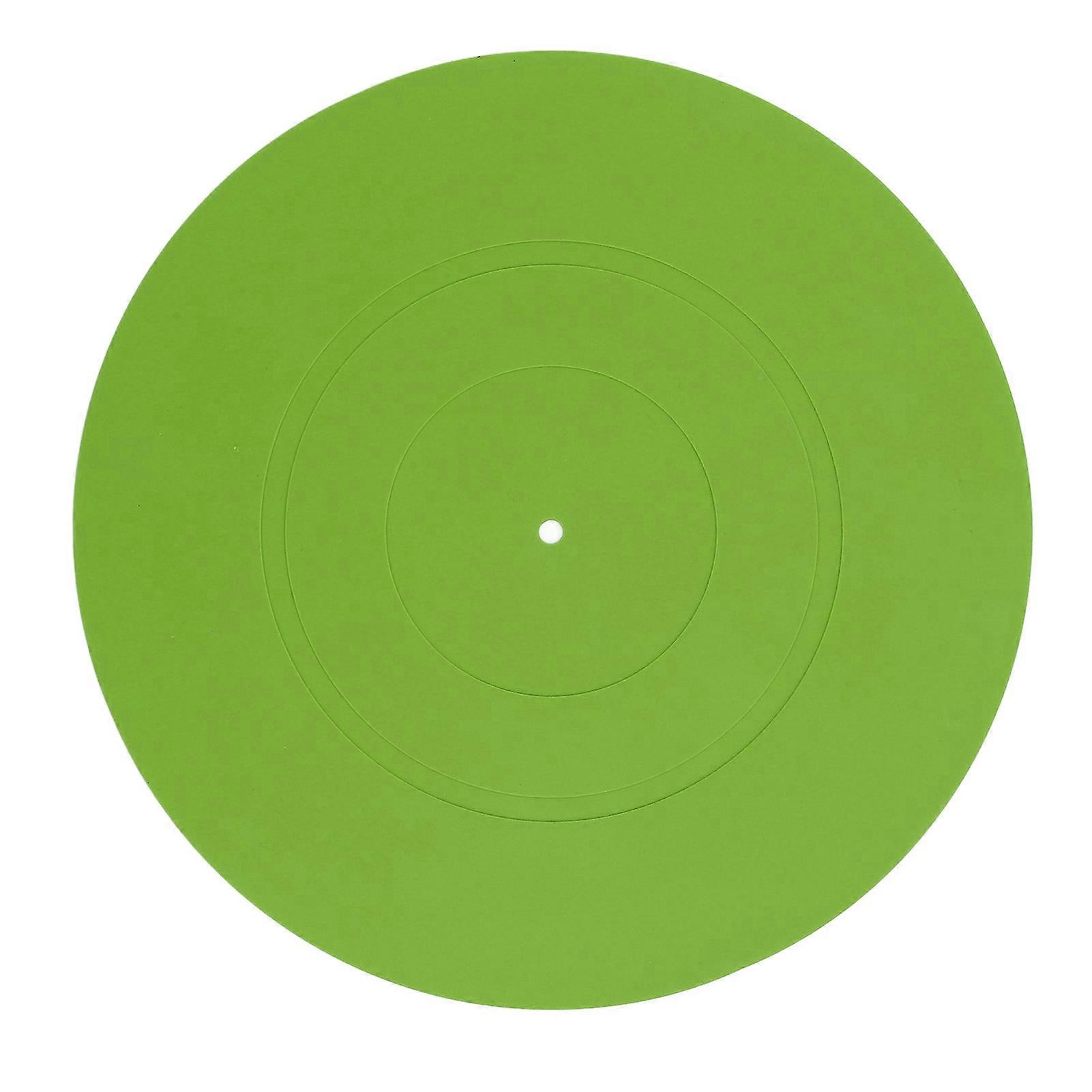 Rubber Turntable Mat Slipmat for Record Players Universal LP Platter Mat Noise Reduction Tighter Bass Green Quality