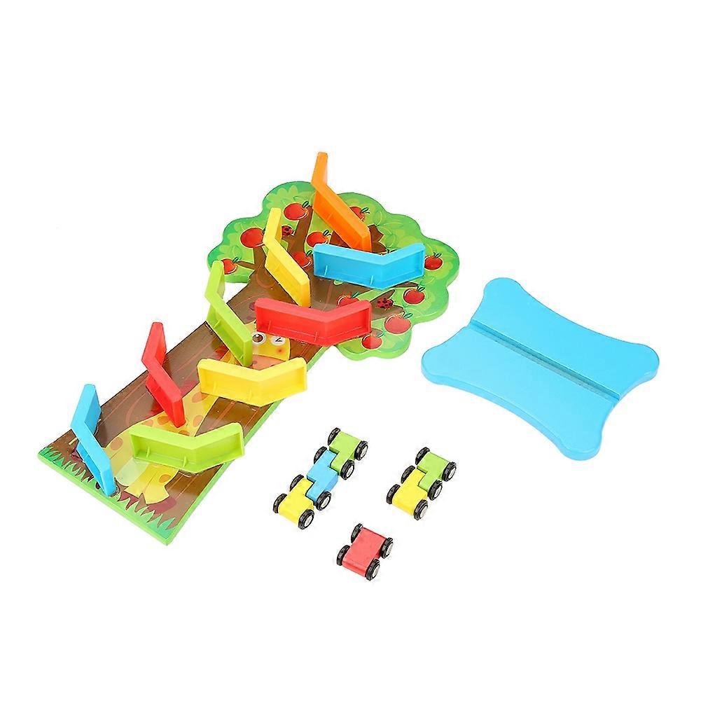 Children Wooden Gliding Toy Car Model Ramp Racer Railway Track Early Educational Toys