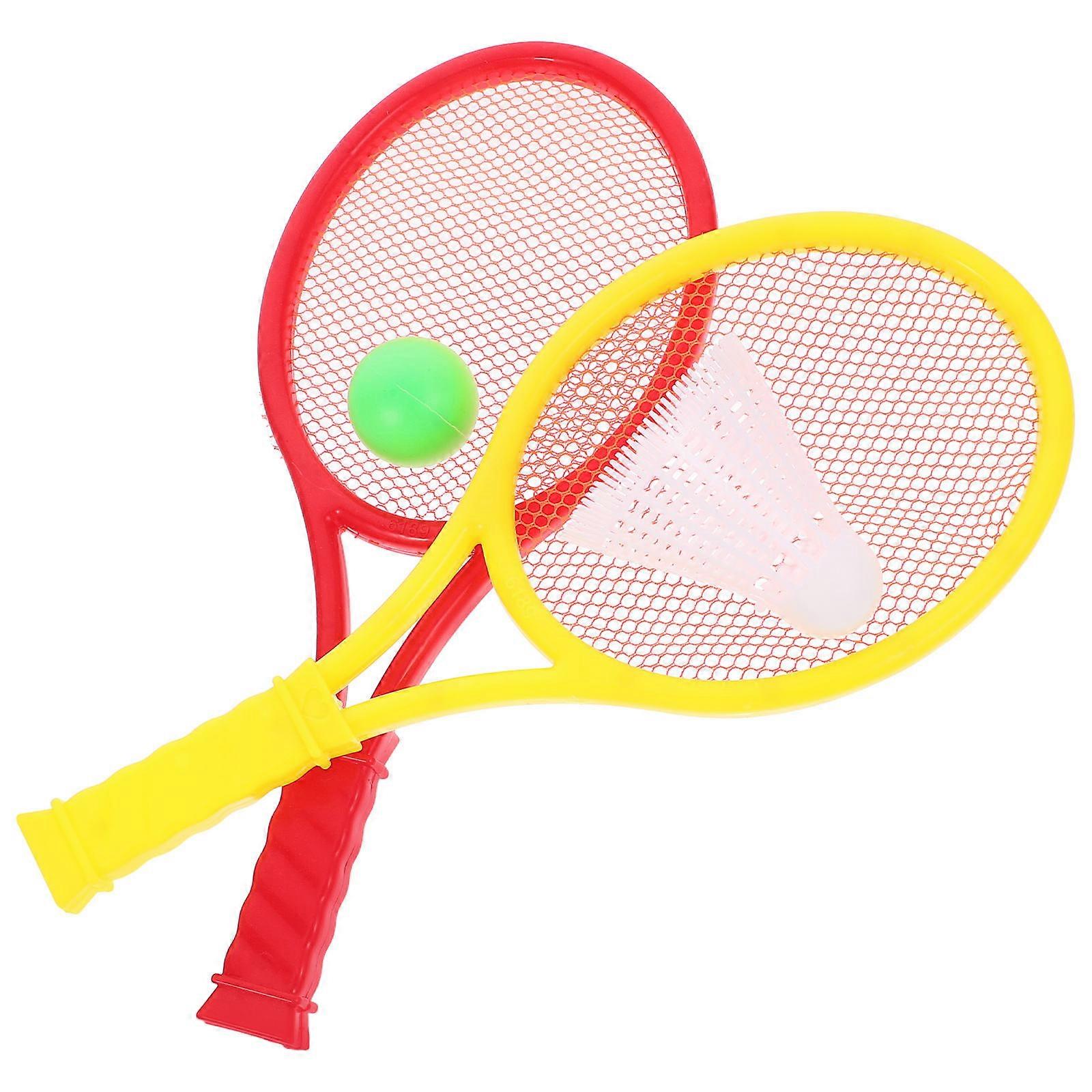 Plastic Tennis Racket Set for Outdoor Play – Includes Balls and Rackets for Parent Child Interaction, Enhances Hand Eye Coordination and Precision