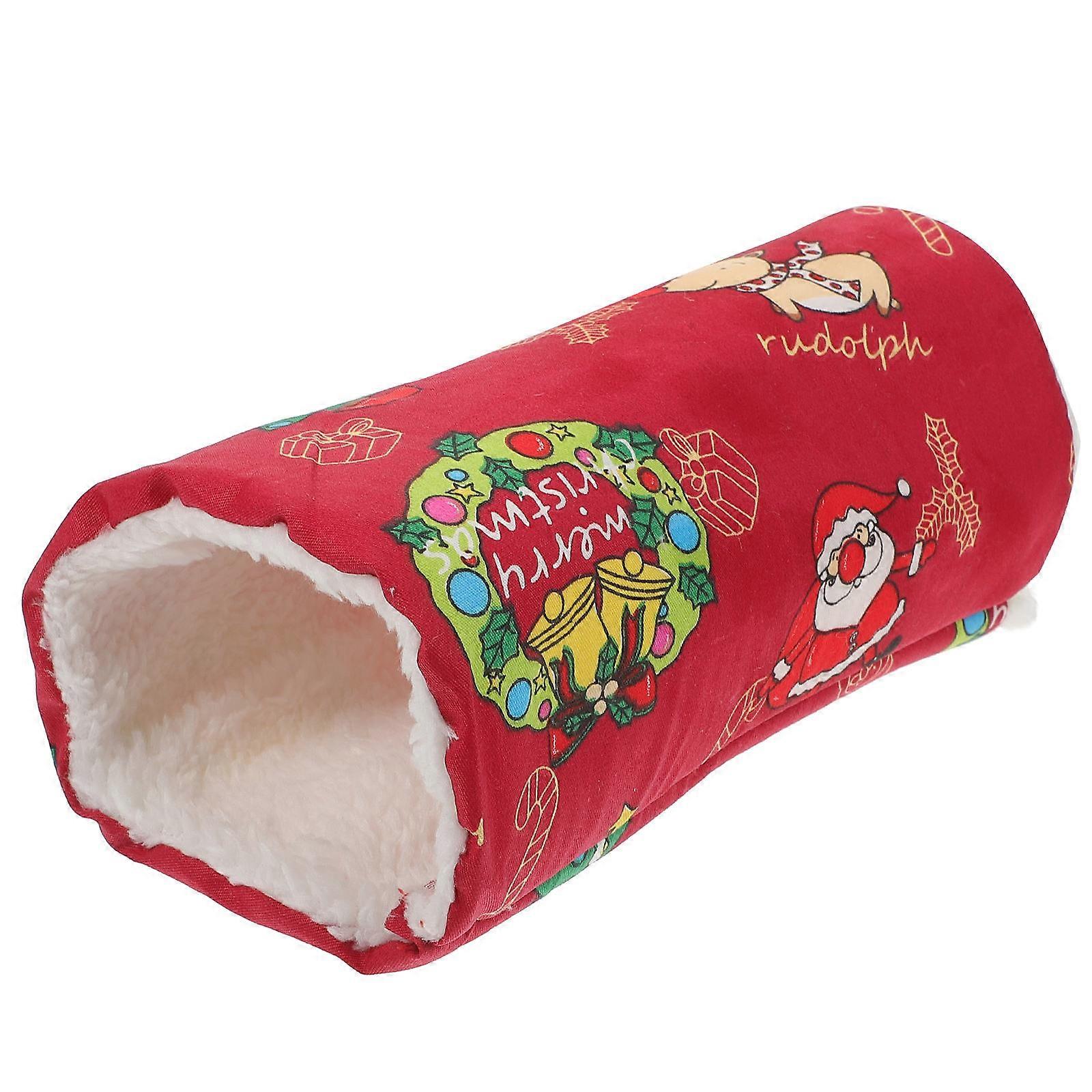 Pet Tunnel Exploration Toy Hamster Hideaway Small Pets Sleeping Bed Cotton 22X10X10cm 1Pack