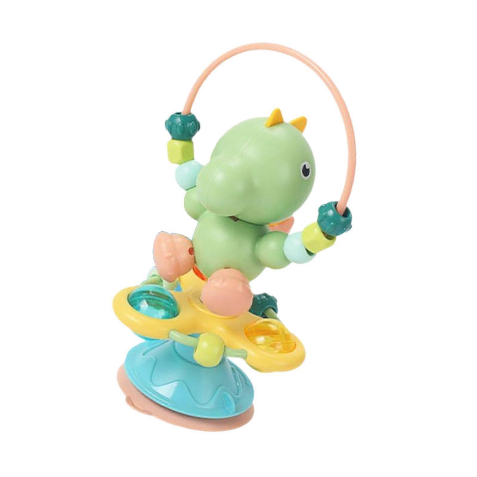 Rattle toy with suction cup, rattle toy for chair, colors, rattle for early education of toddlers, baby teething toy, GREEN