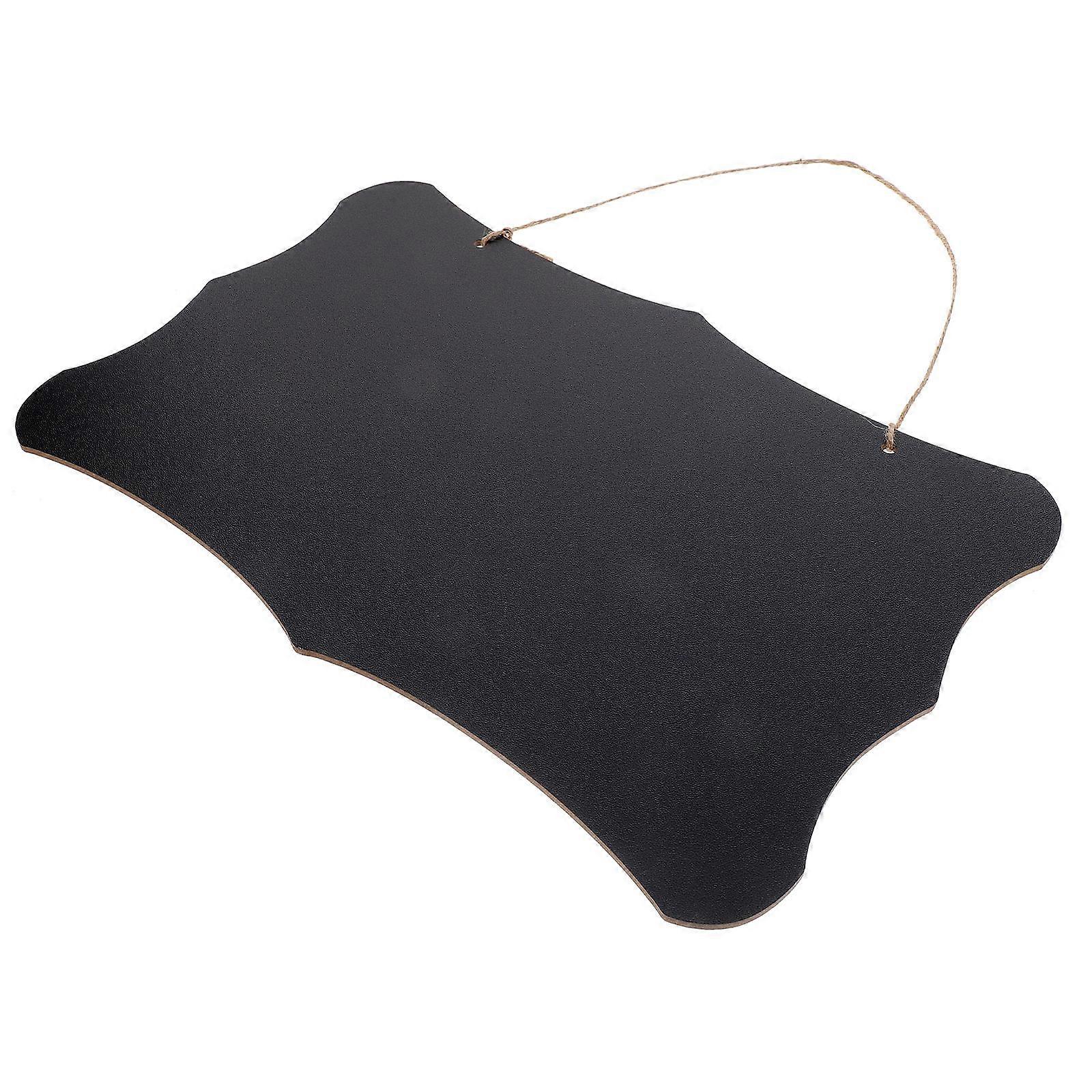 Hanging Chalkboard Signs Wooden Double Sided Message Sharing Restaurant Use 30X20cm Black 5Pcs