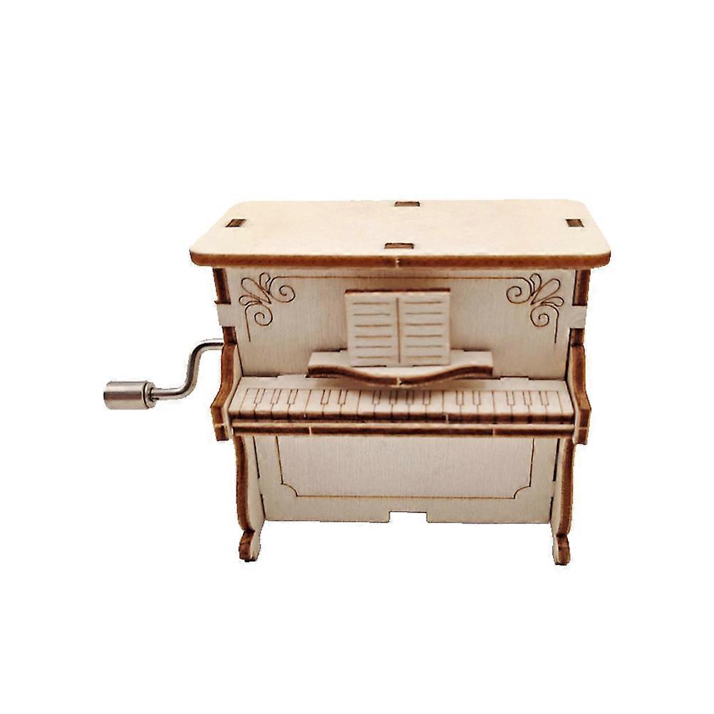 Khaki DIY Handmade Assembled Music Box for Educational Model