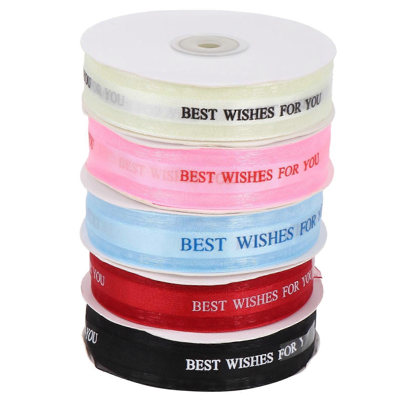 Diy Satin Ribbon Long Satin Ribbon Women Party Ribbons Black 4500X2.5cm Handicraft Production 5 Rolls