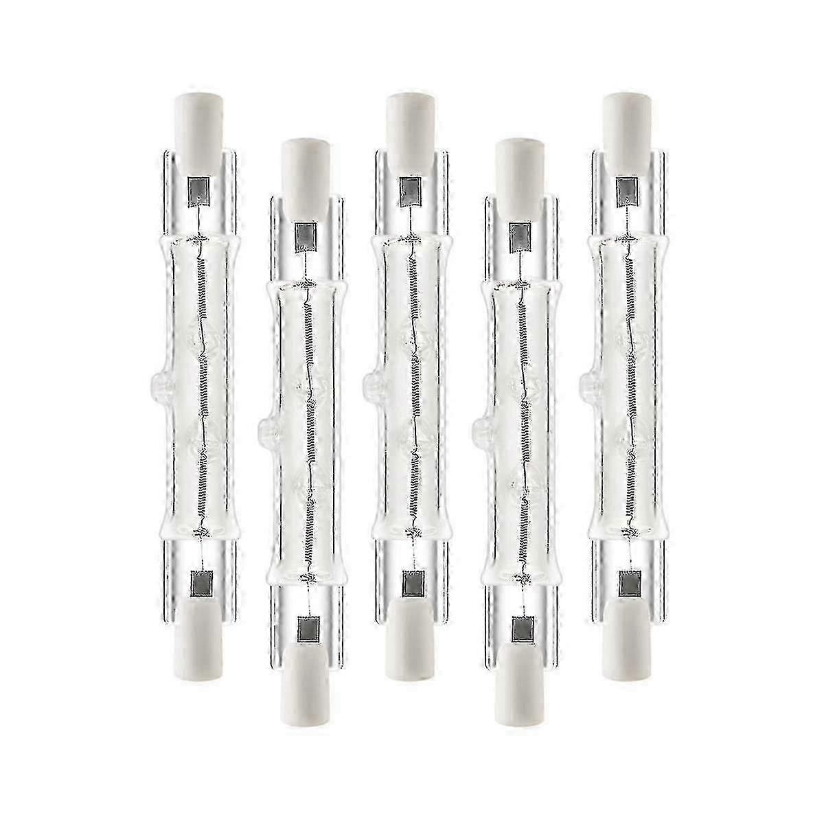 Pack de 5 ampoules linéaires halogènes R7s 118 mm à intensité variable - Lampes 300W 230V pour les solutions de construction et d’éclairage