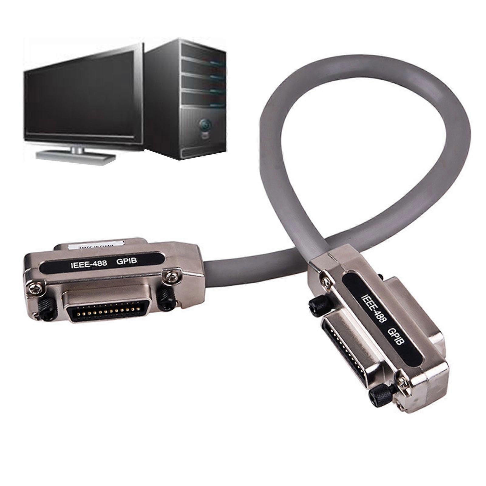 IEEE 488 Cable GPIB Cable Metal Plug Adapter Plug and Play Compatible