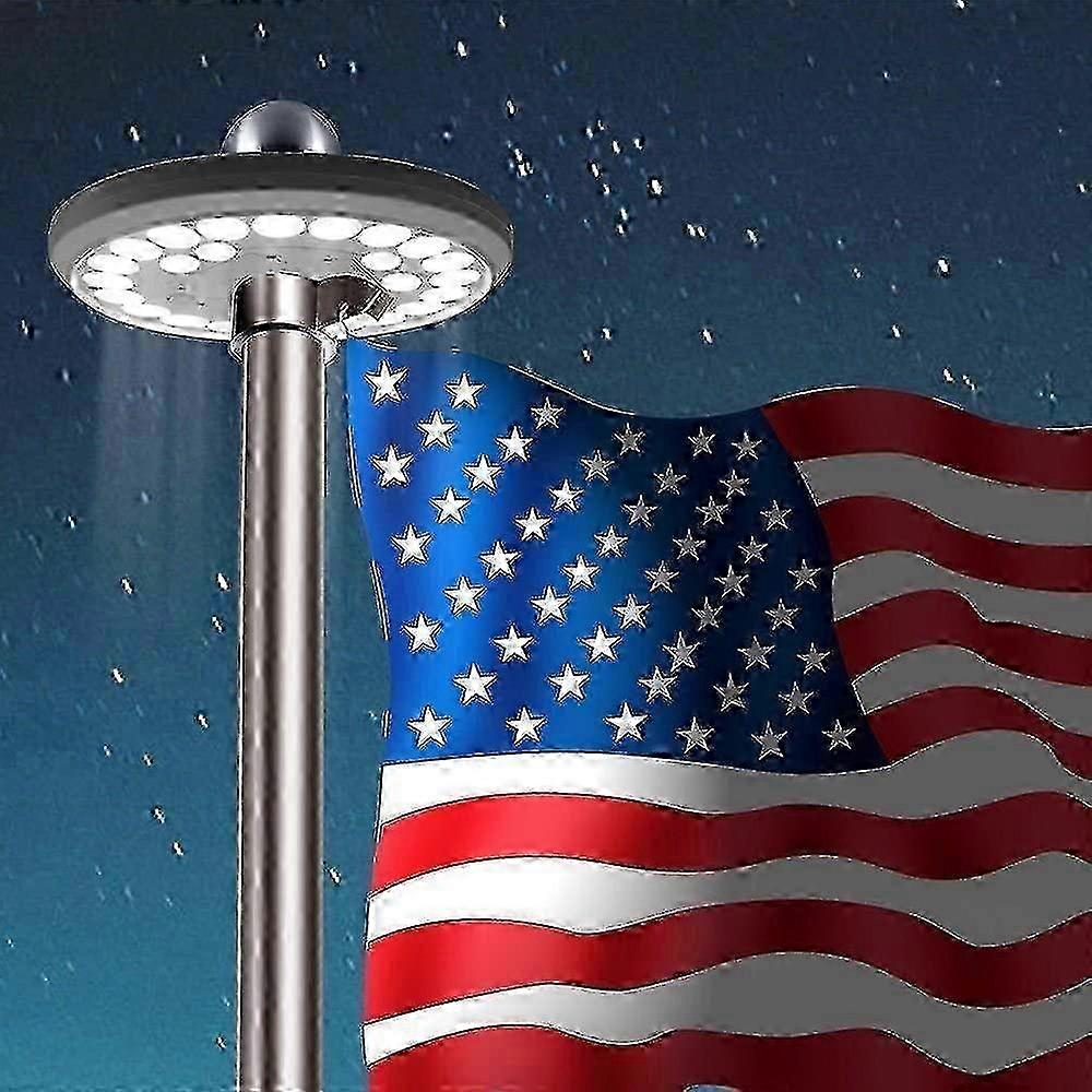 ZENGO Solar Flag Pole Light Bright 26 Led Solar Powered Waterproof