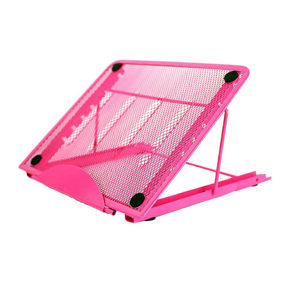 Portable Computer Support Adjustable Height and Angle Folding Pink 24.50X20.00X7.00CM 1Pcs