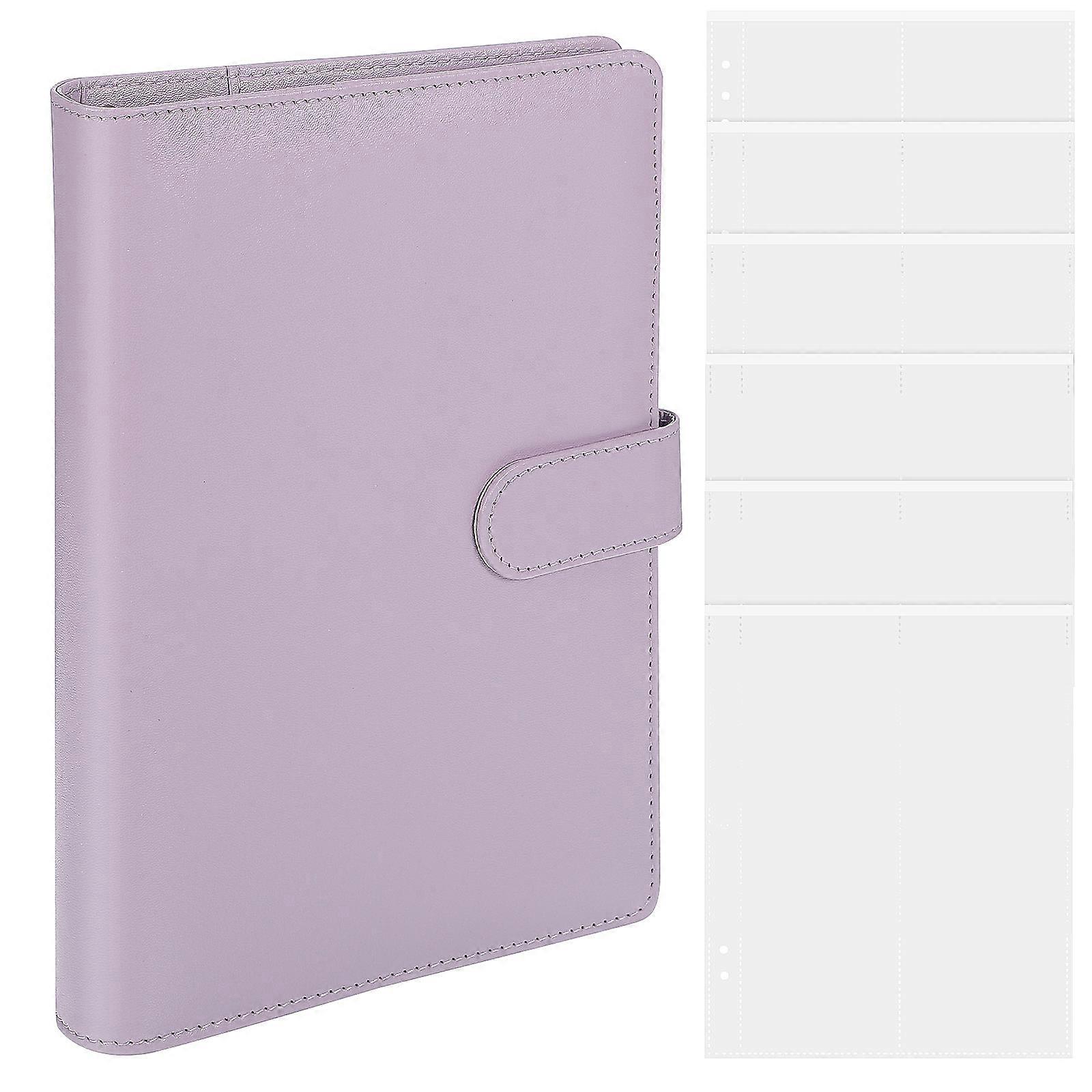 Collector Card Binder Sheets Photo Card Holder A5 Binder Purple 9.3×7.3×1.2in Protection Against Scratches 1 Set