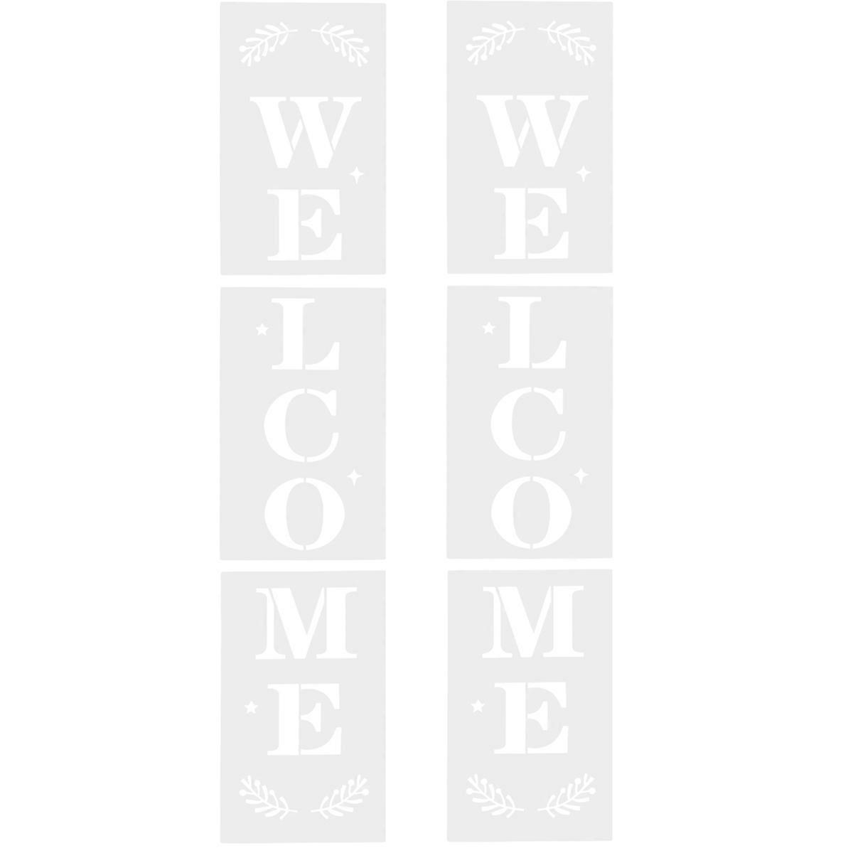 Halloween Welcome Letter Stencil Set – Reusable DIY Painting Templates for Wall, Porch & Home Decoration – Easy to Use Craft Mold for Creative