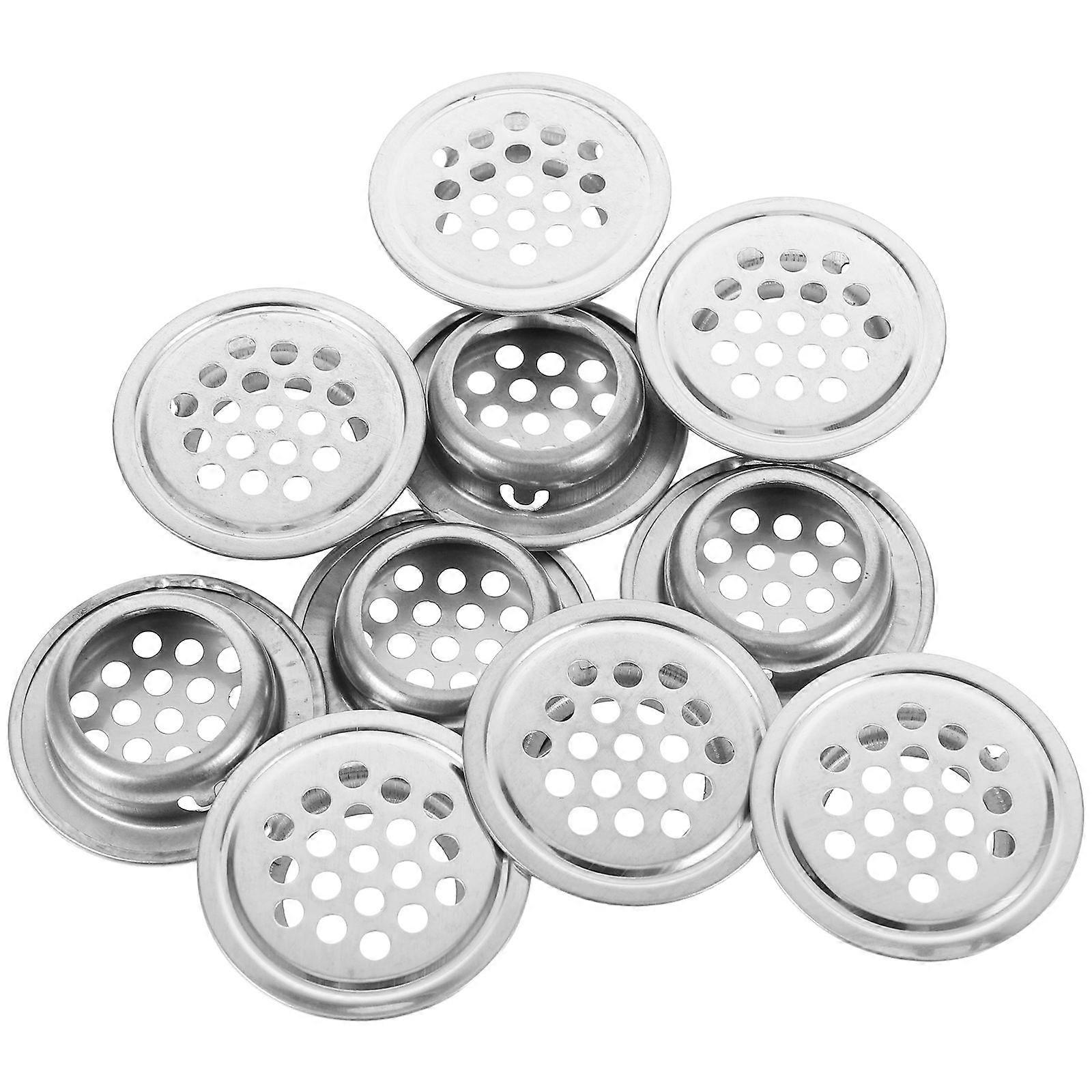 Stainless Steel Flat Circular Vent Covers   Durable Mesh Grille for Efficient Airflow in Cabinets & Wardrobes   Easy to Install Decorative Exhaust