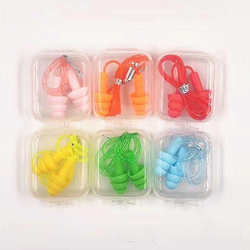 Botao Wired Earplug Waterproof Earplugs Tree Shaped Reusable Earplugs(8pcs)