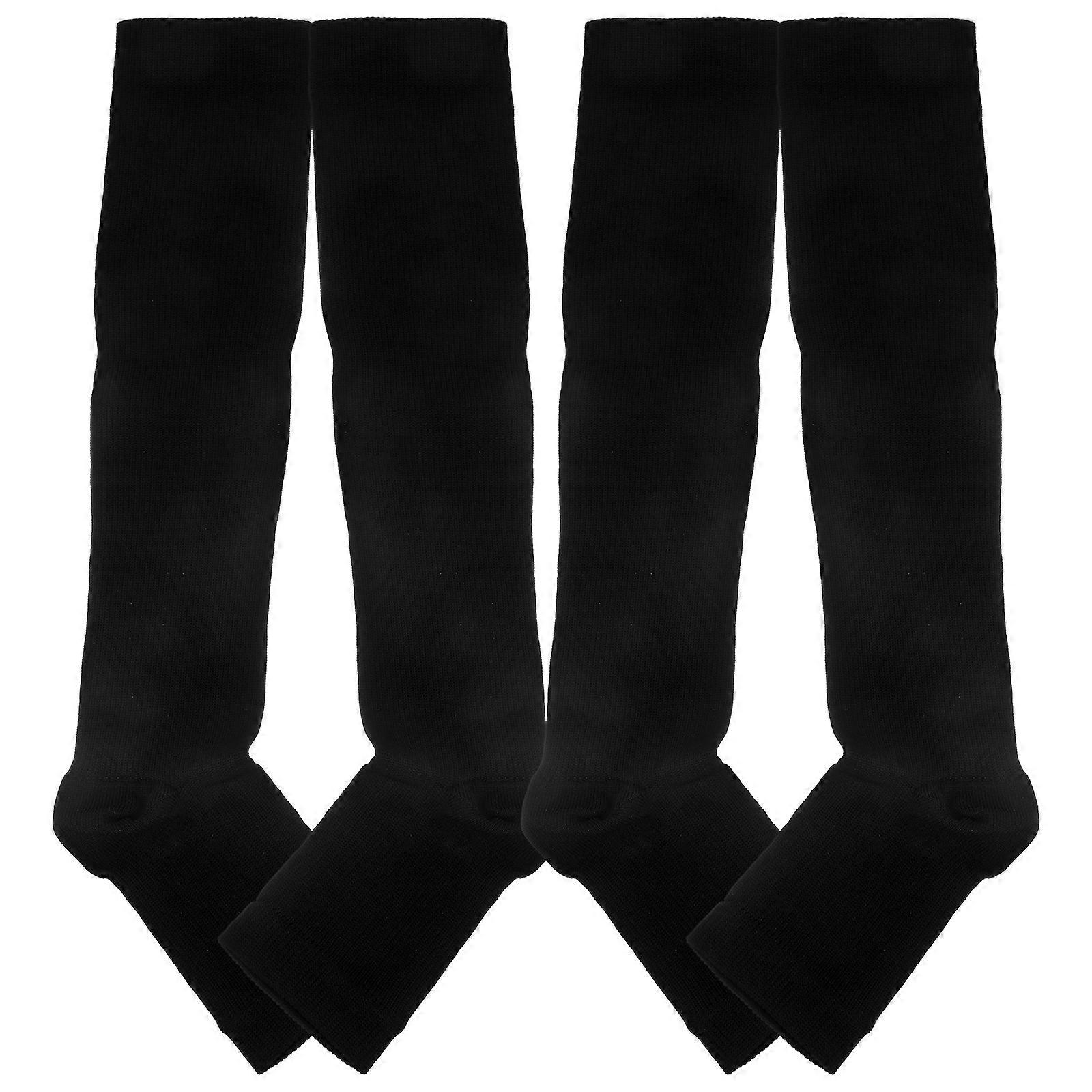 Calf Support Elastic Calf Socks Compression Socks For Women Wide Calves Daily Wear 18.5x3.5x0.3in Circulation 2Pairs