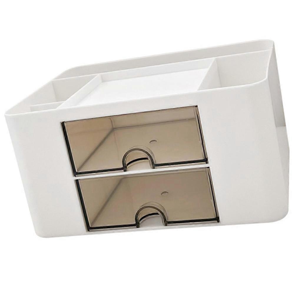 White Desk Organizer with PP Material for Storage Use Simple and Fashionable Design 7.87x4.72x5.91 Inches