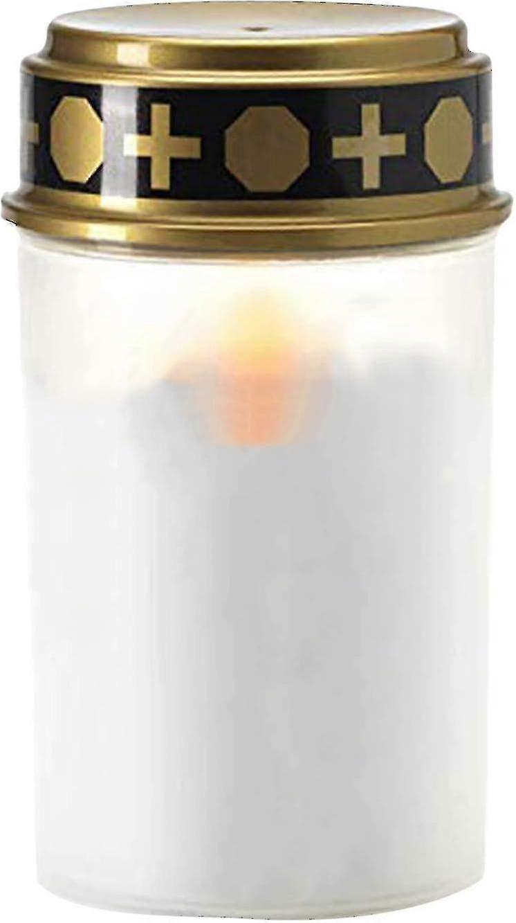LED grave candle with realistic flickering effect for remembrance