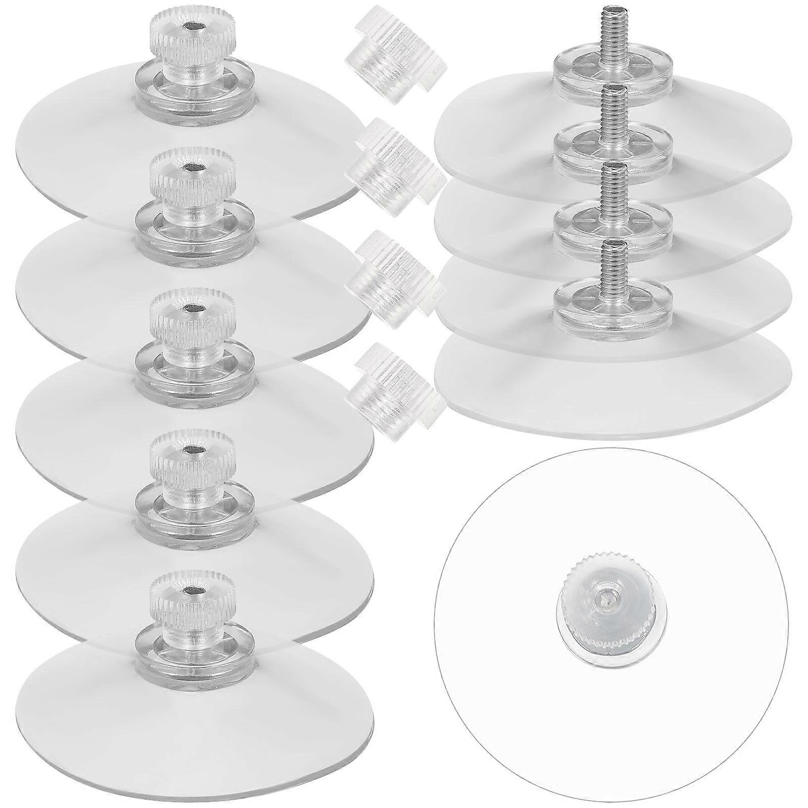 Fincan Kancaları Emme Duvar Kancaları Asılı Mutfak Kiracıları 5.3x5.3cm Su Geçirmez 10 Adet