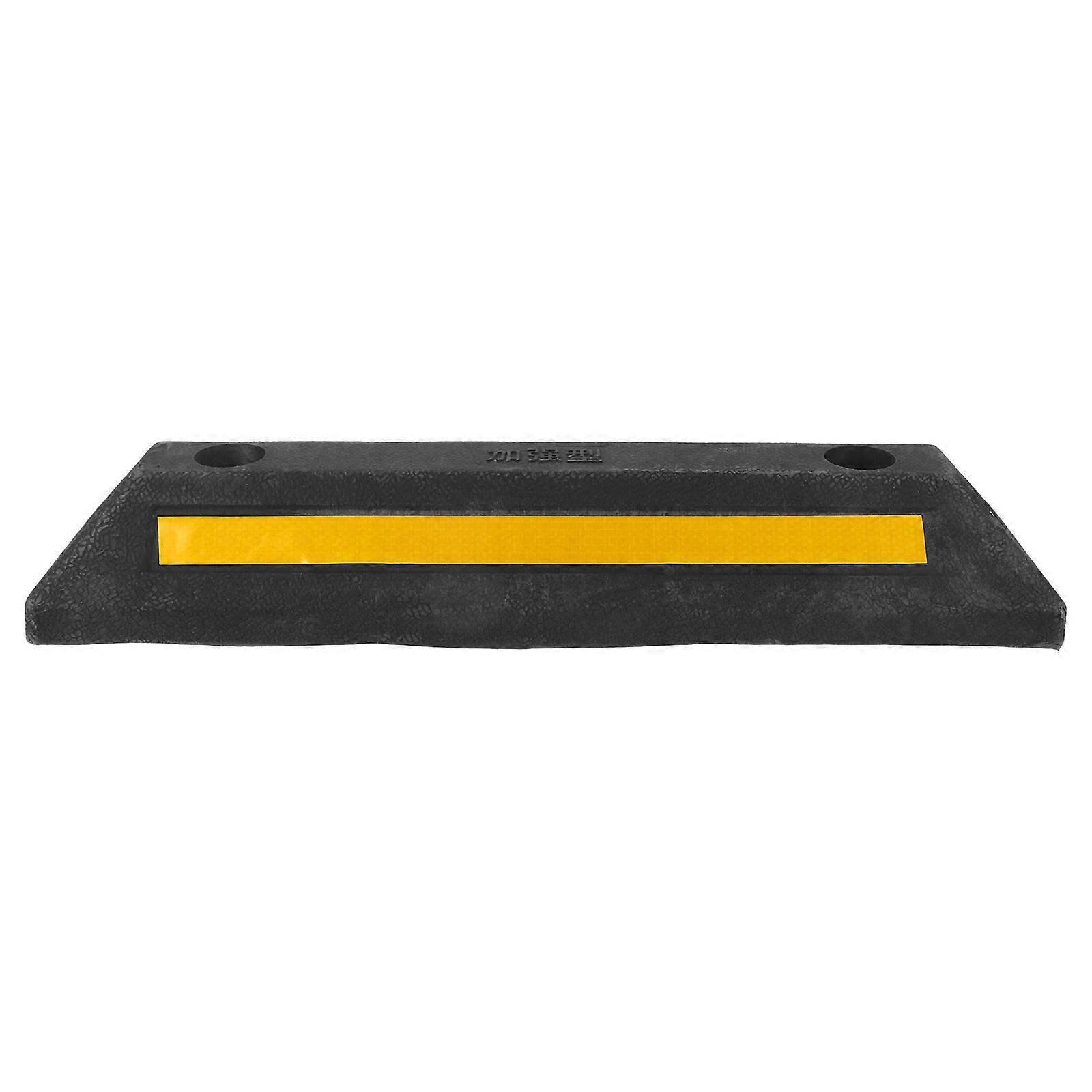Wheel Stopper For Garage Parking Block Suitable For Car Owners And Drivers Made Of Rubber Featuring Vehicle Positioning Design 1Set